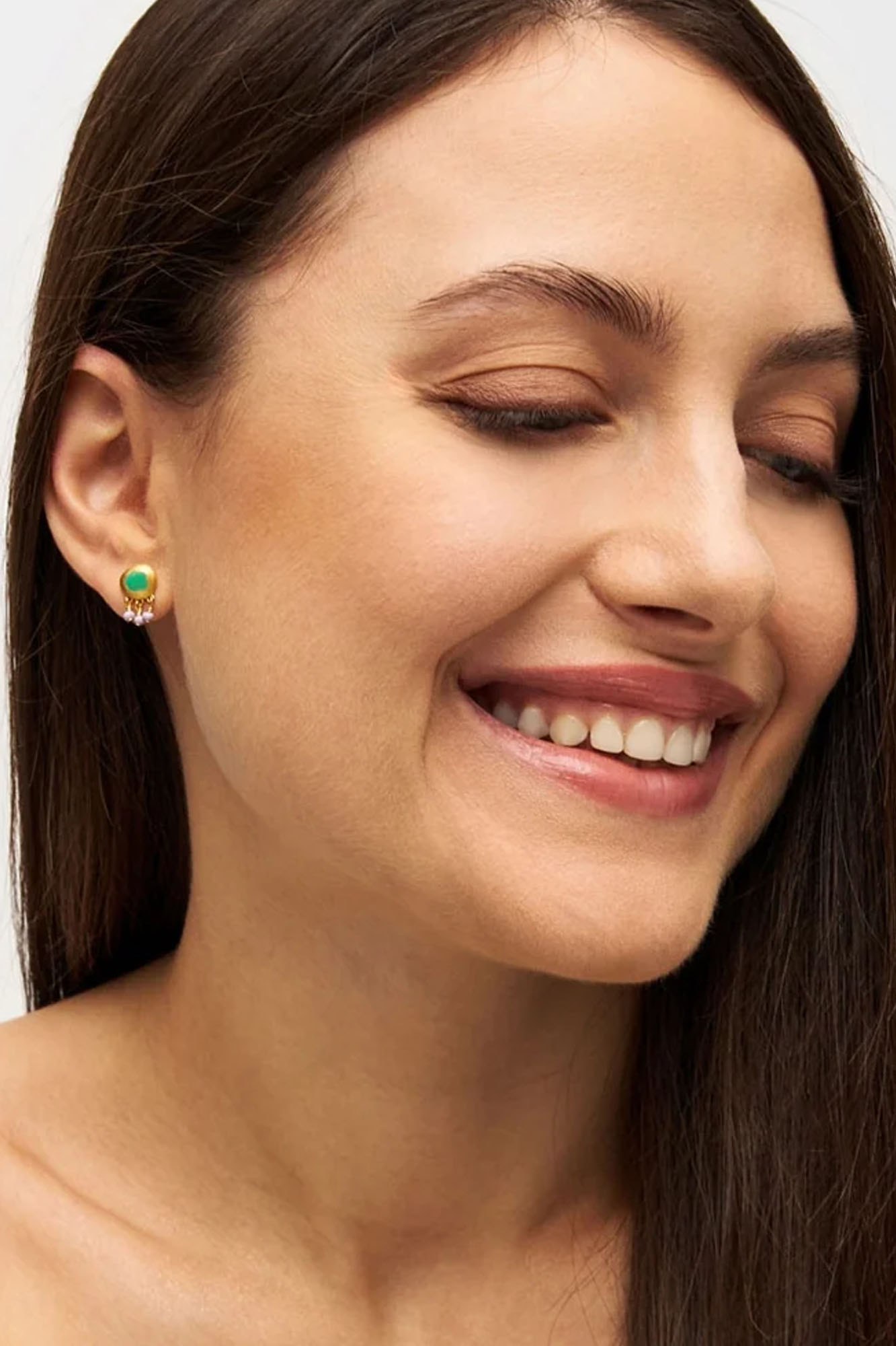 Pendiente 1 pieza MAGIC STONE CHARMS chapado en oro - Imagen 3