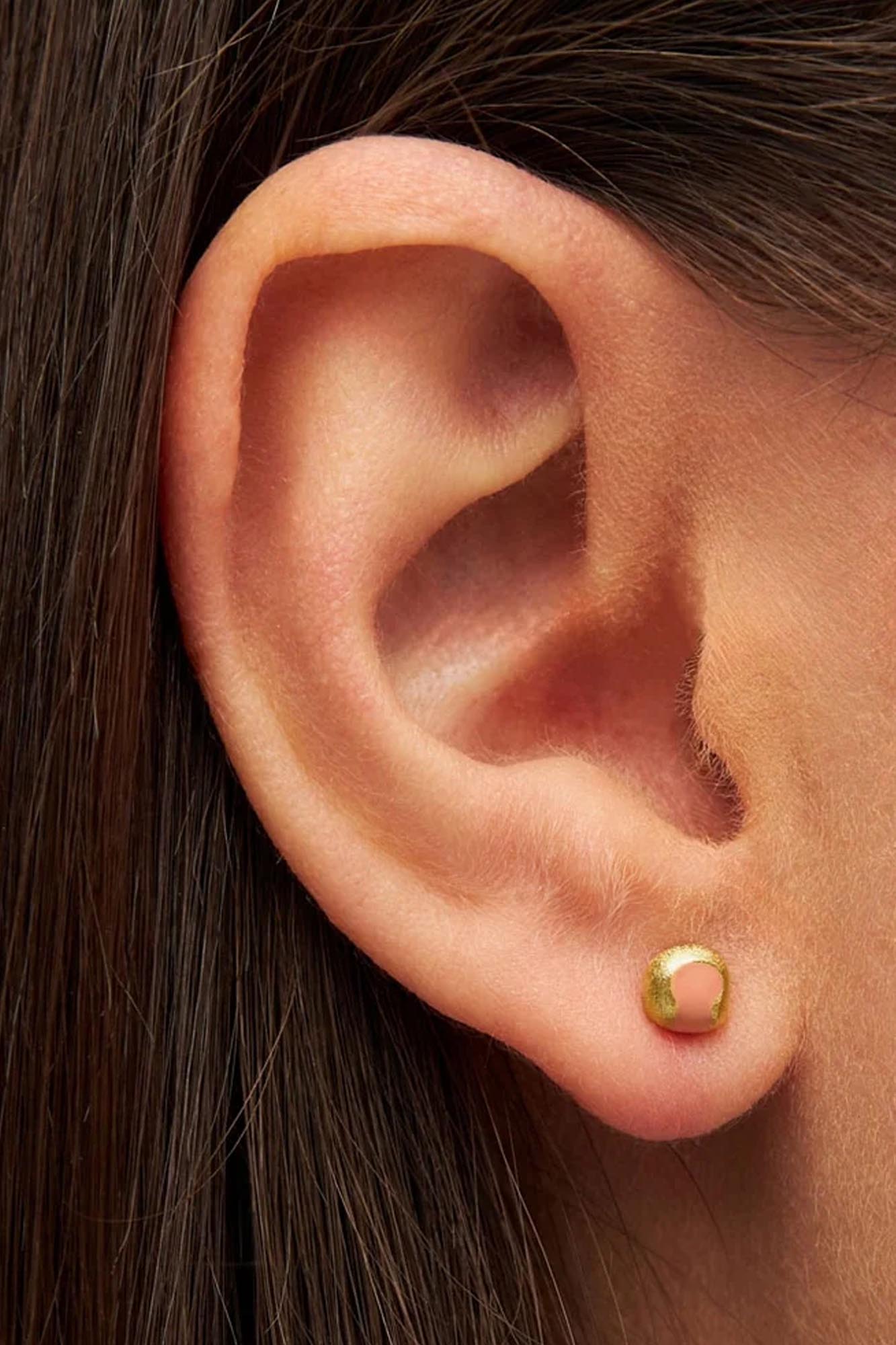 Pendiente 1 pieza MAGIC STONE CORAL chapado en oro