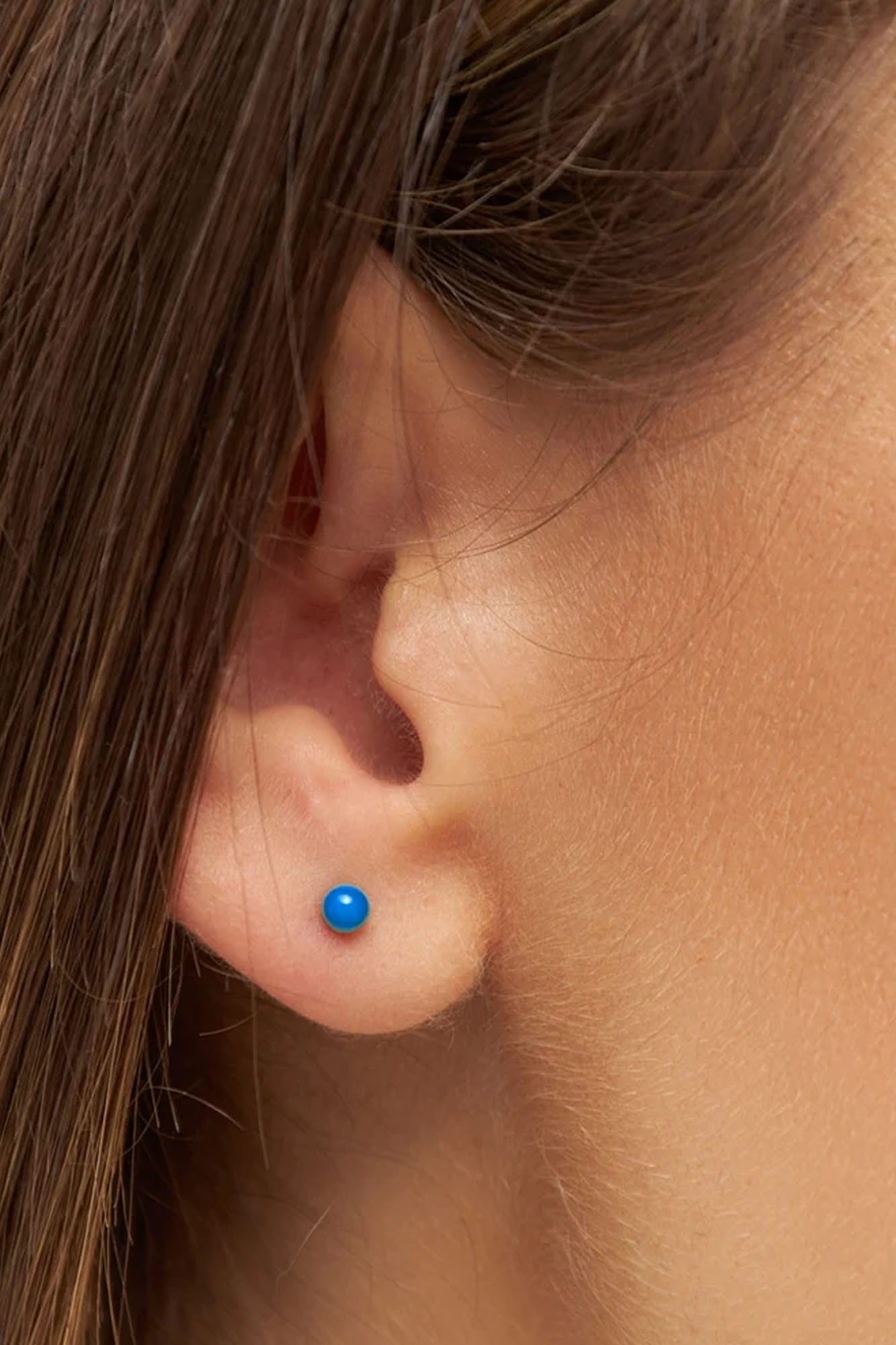 Pendiente esmaltado 1 pieza BALL BLUE