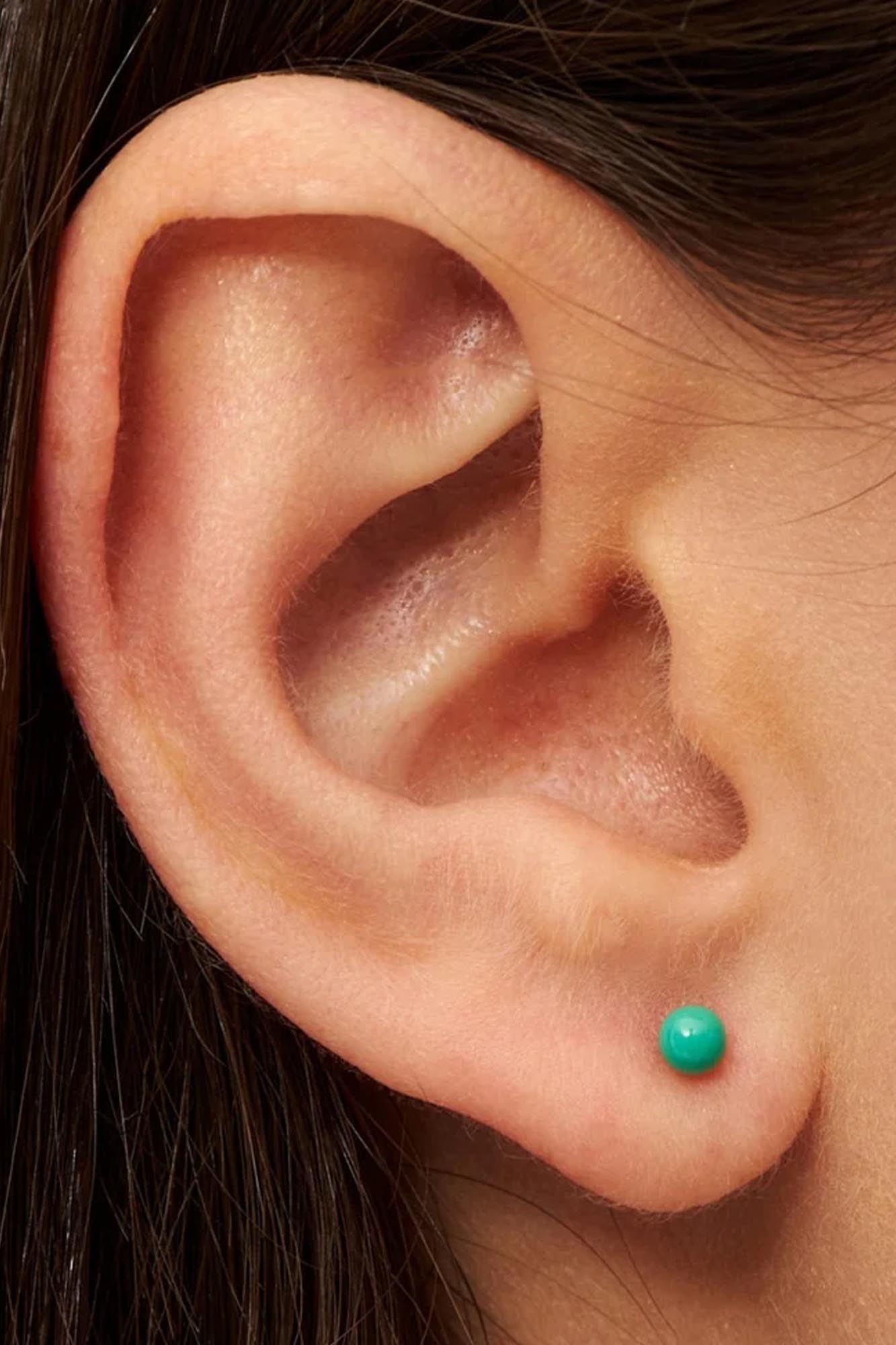 Pendiente esmaltado 1 pieza BALL LIGHT GREEN