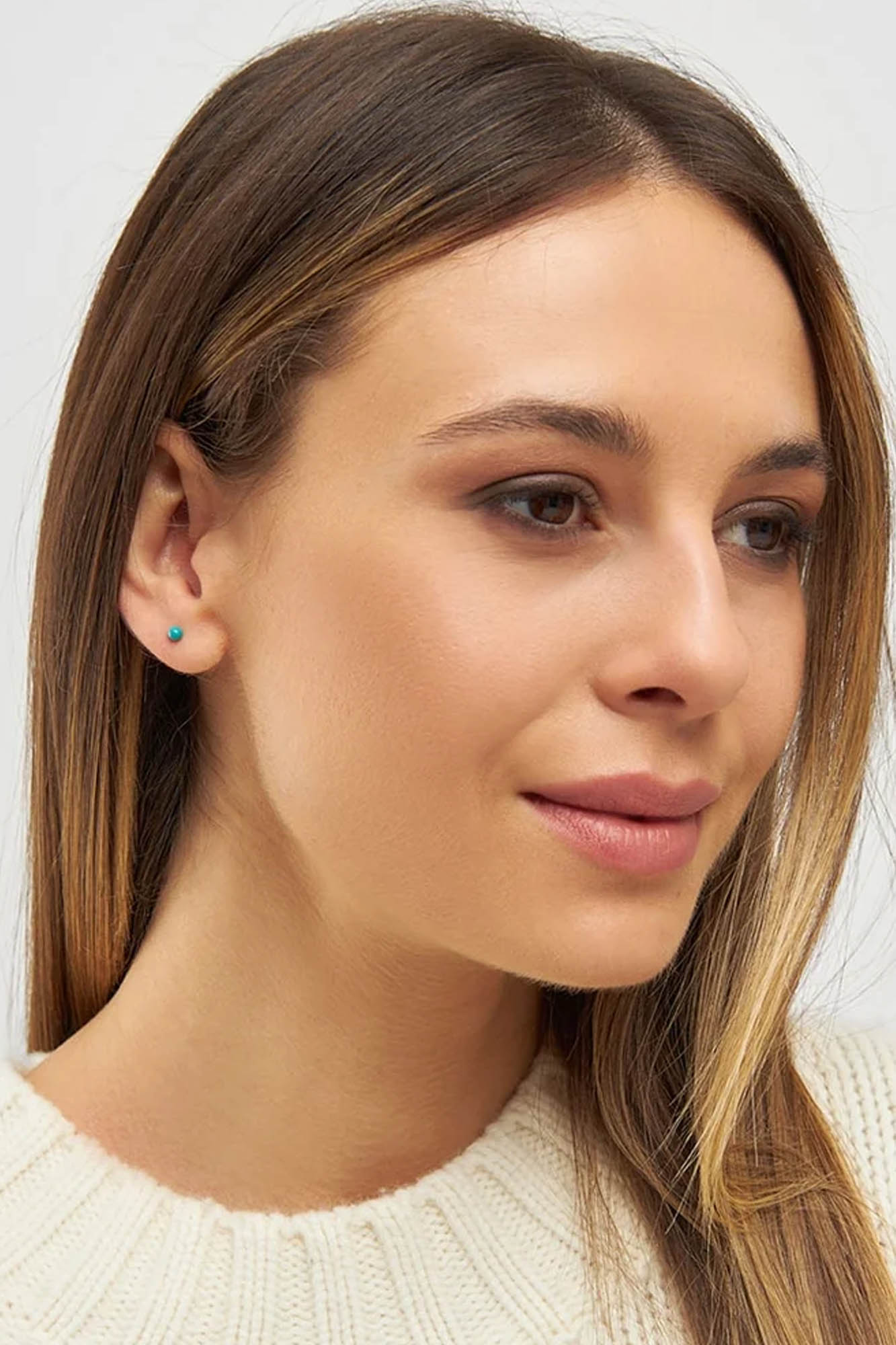 Pendiente esmaltado 1 pieza BALL PETROL - Imagen 4