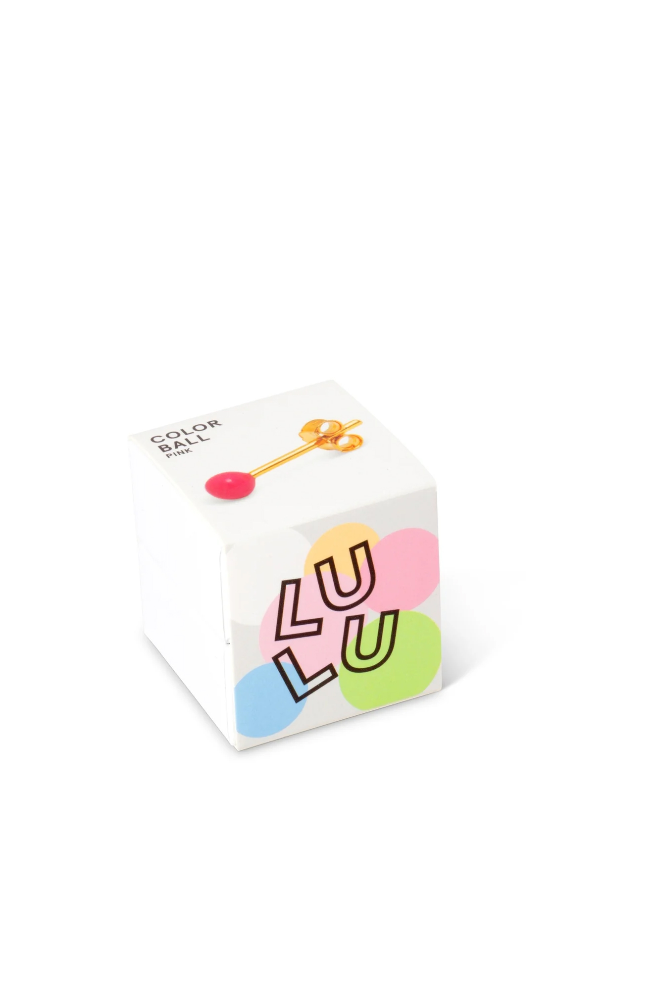 Pendiente esmaltado 1 pieza BALL PINK - Imagen 4