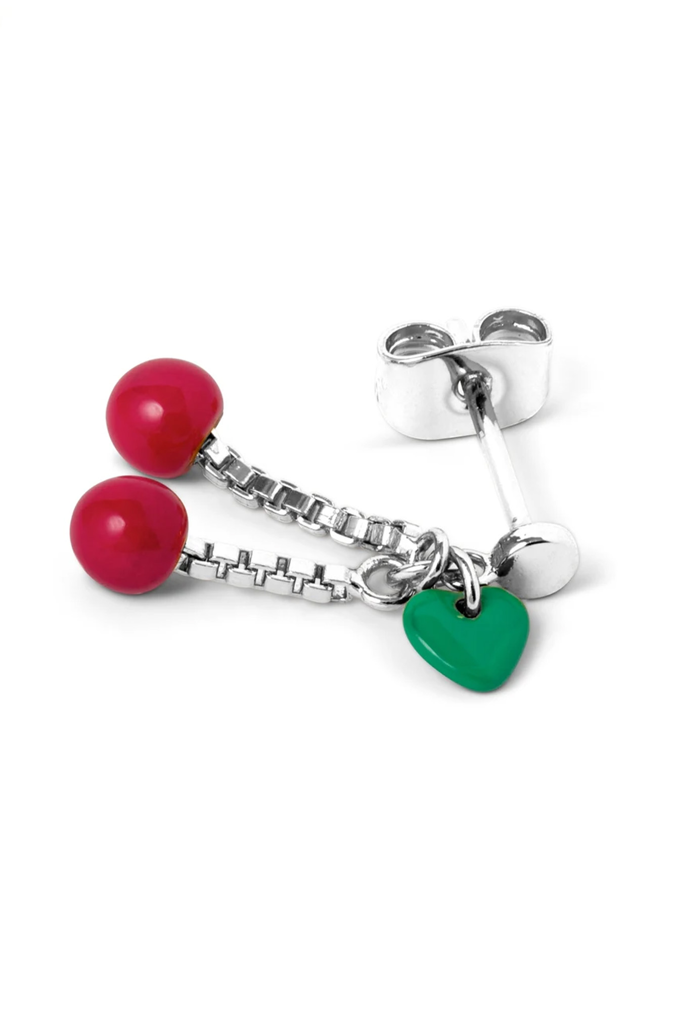 Pendiente largo 1 pieza CHERRY SILVER - Imagen 4