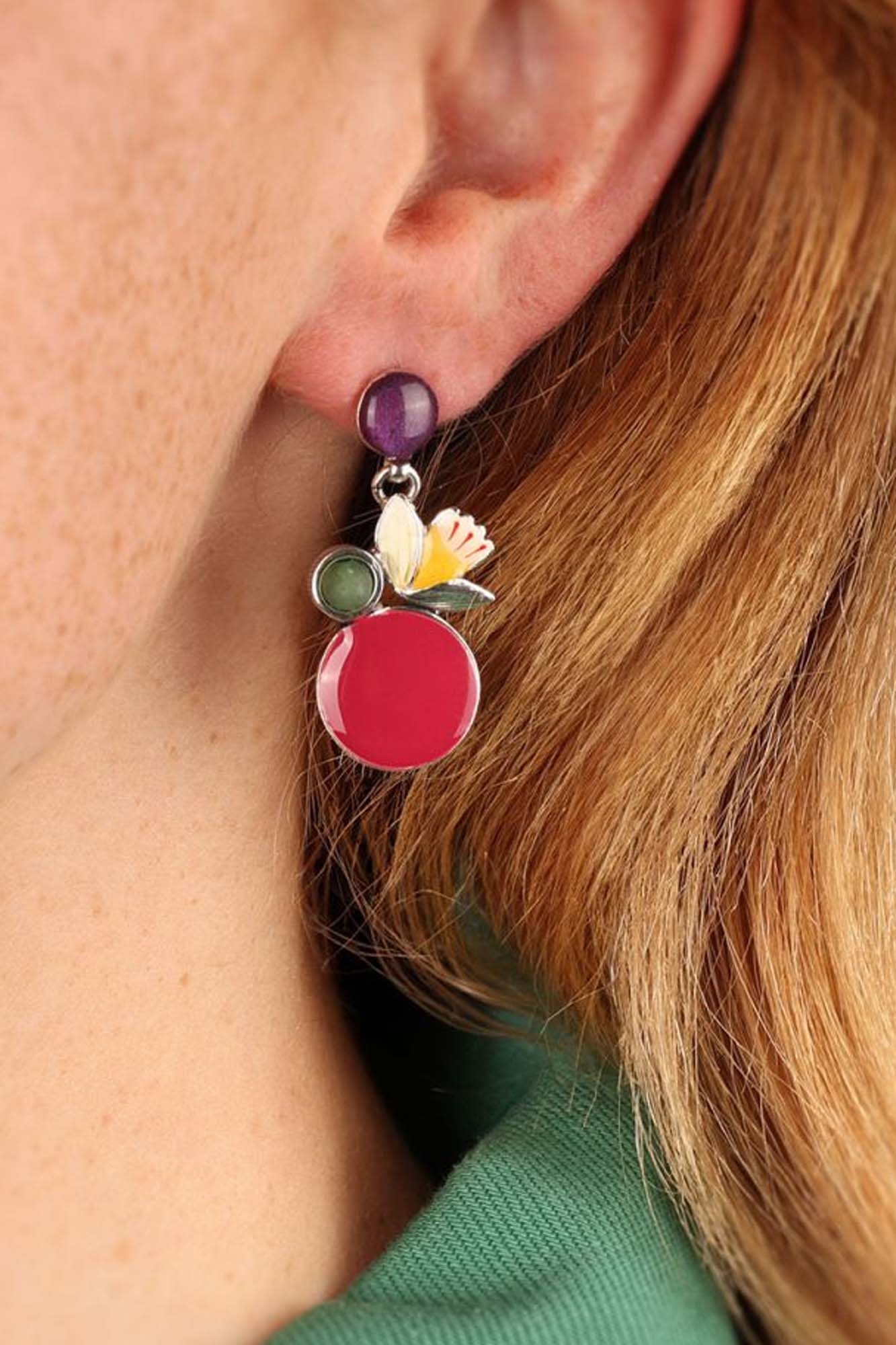 Pendientes asimétricos JONQUILLE PUCES