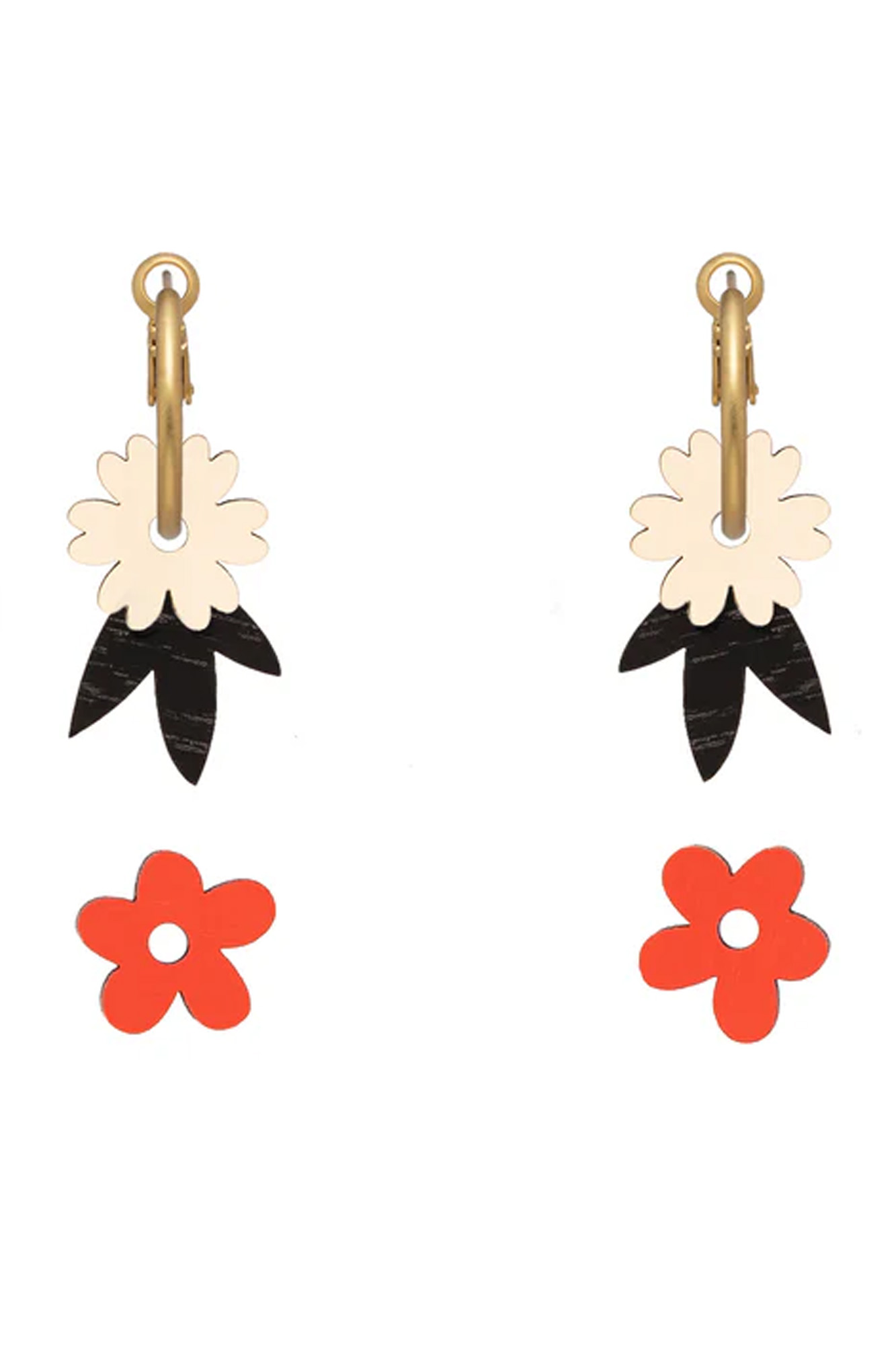 Pendientes de madera FLOWER FUSION