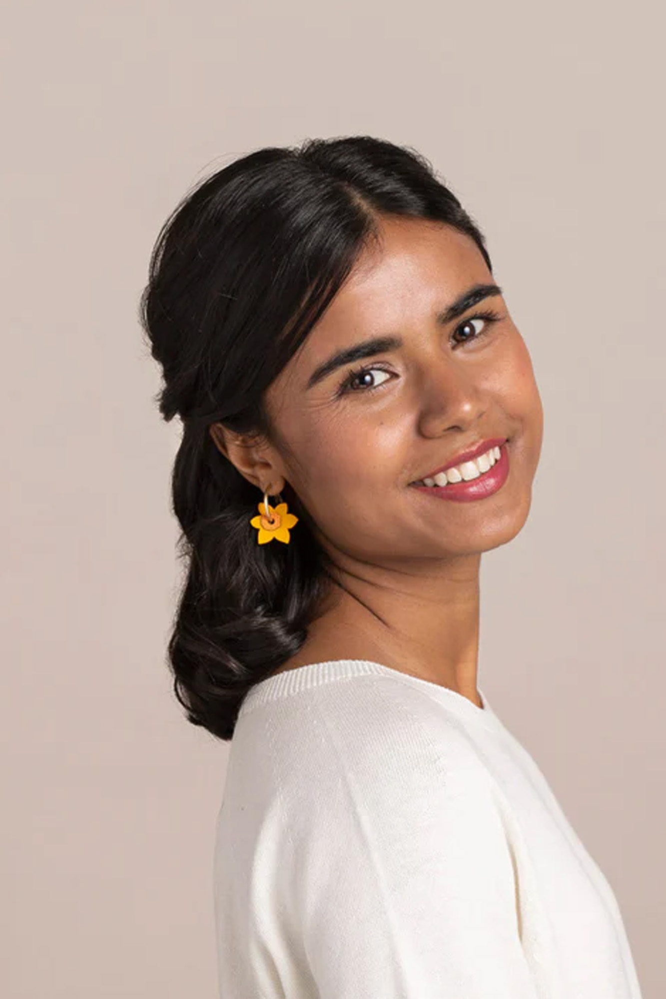 Pendientes de madera NARCISSUS