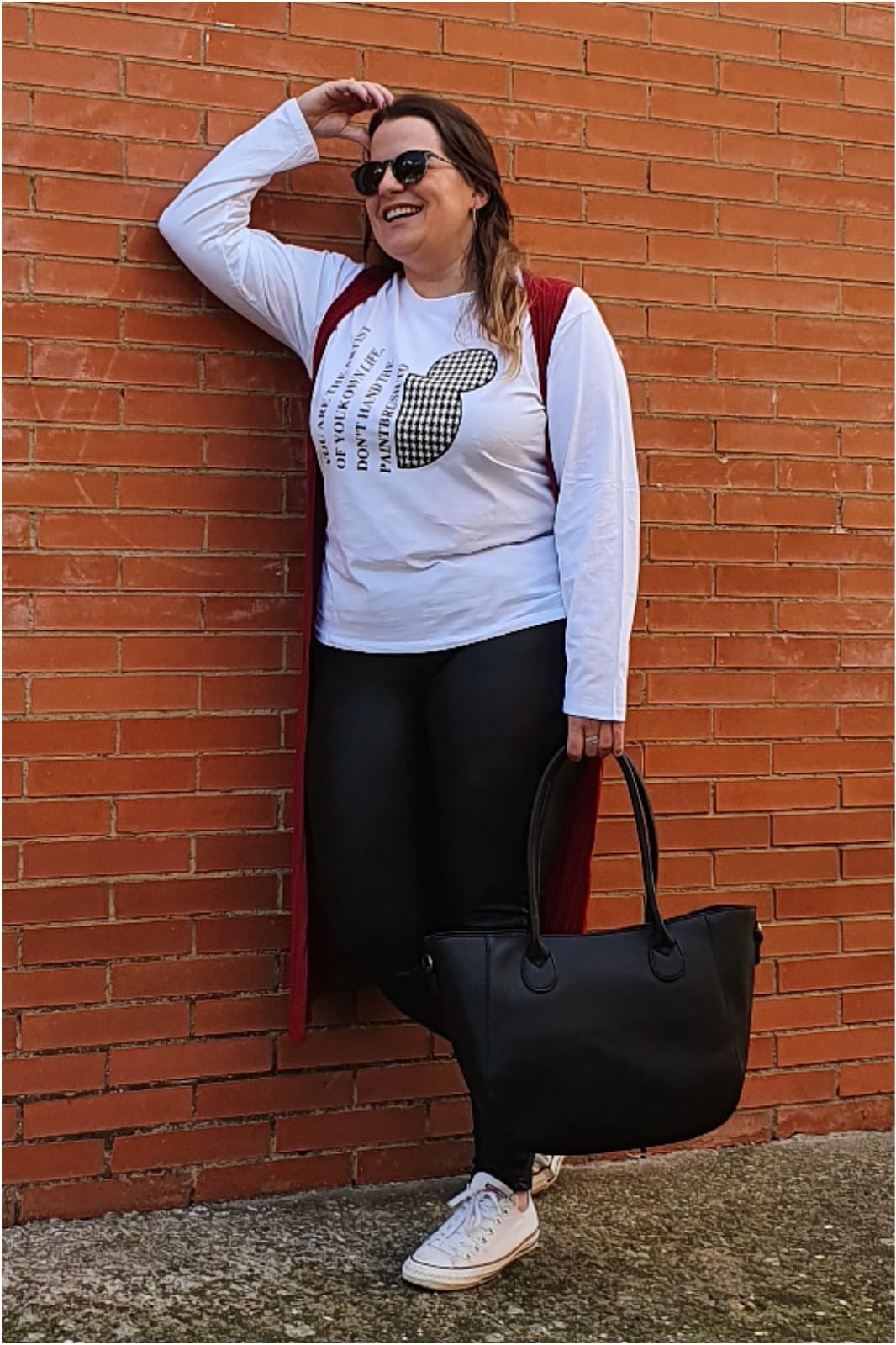 Chaleco largo punto mujer con camiseta