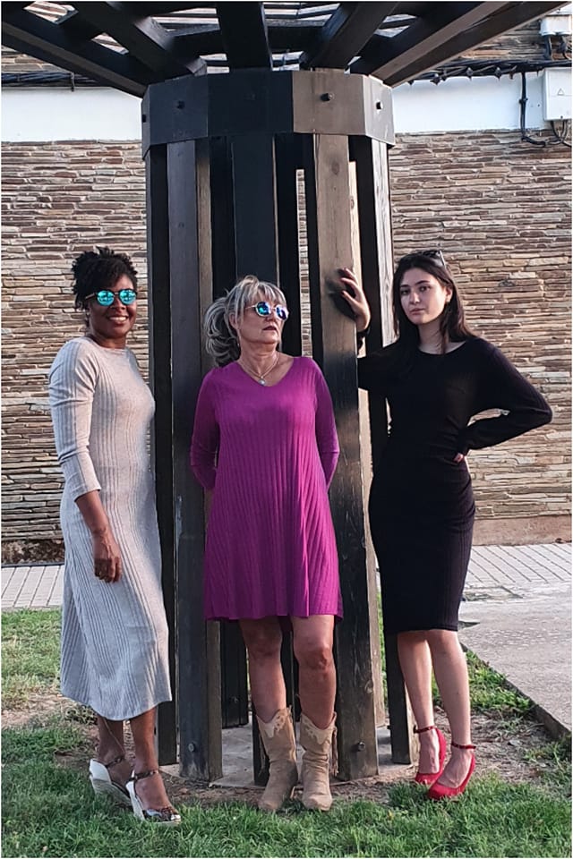 Vestido mujer punto canalé