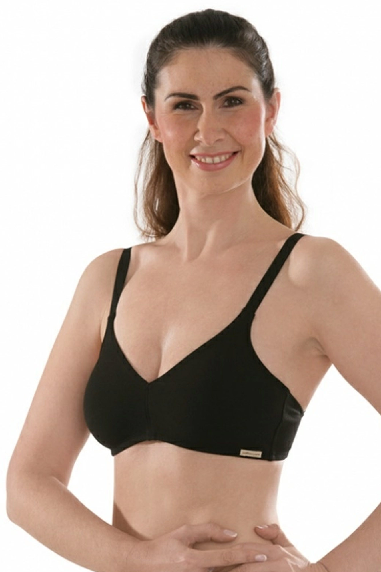 SUJETADOR de algodón orgánico COMFY NEGRO