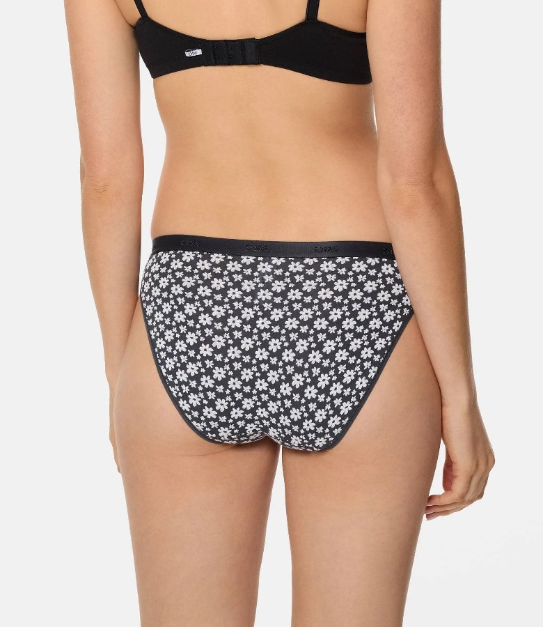 pack de 3 bragas mujer dim- comodas y elegantes , confort , diseño floral ,estilo diario , estampados modernos , transpirables y femeninas modelo 4c17 - Imagen 3