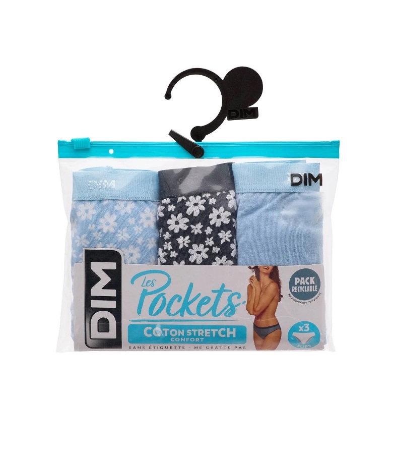 pack de 3 bragas mujer dim- comodas y elegantes , confort , diseño floral ,estilo diario , estampados modernos , transpirables y femeninas  modelo 4c17