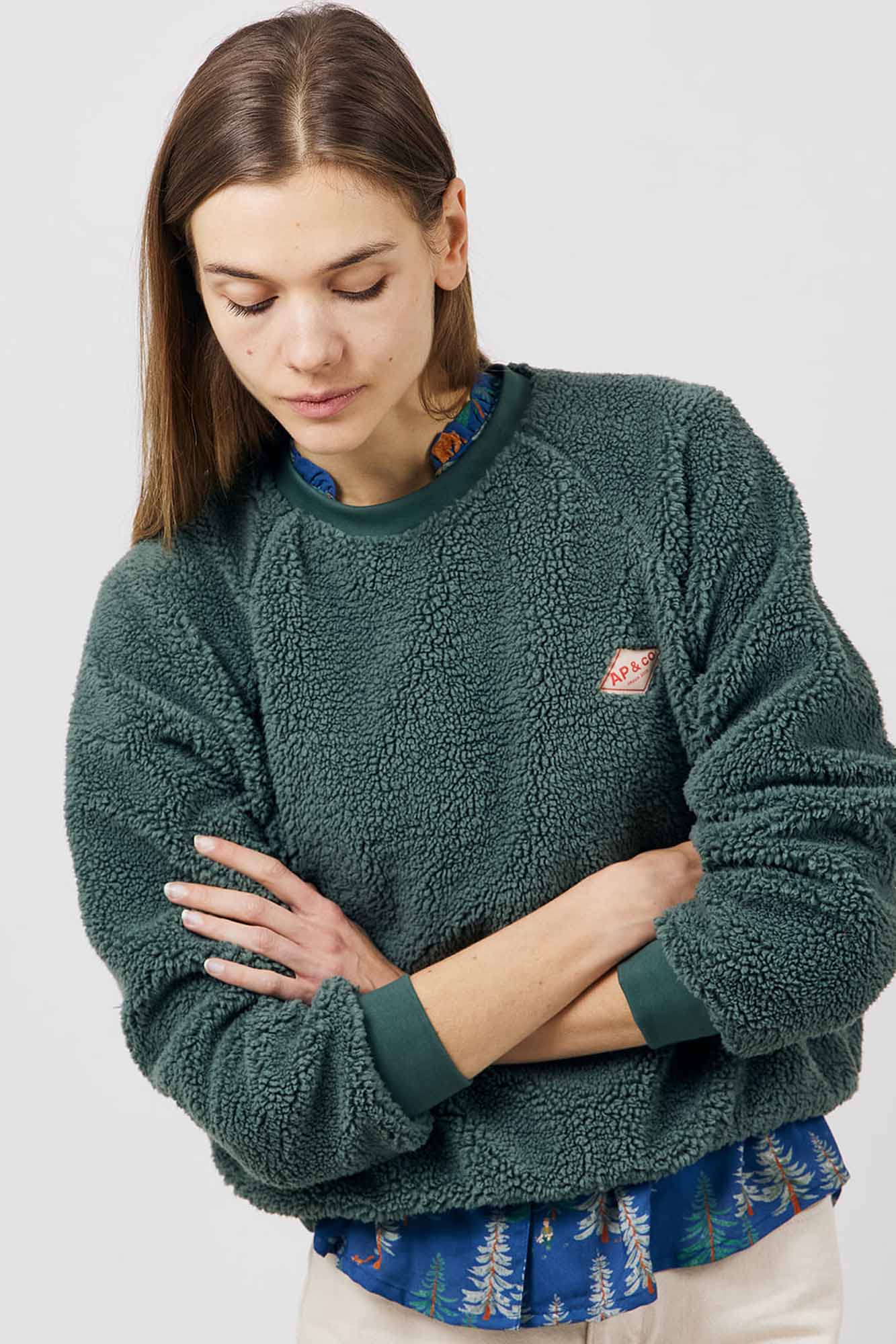 Sudadera SHERPA VERDE