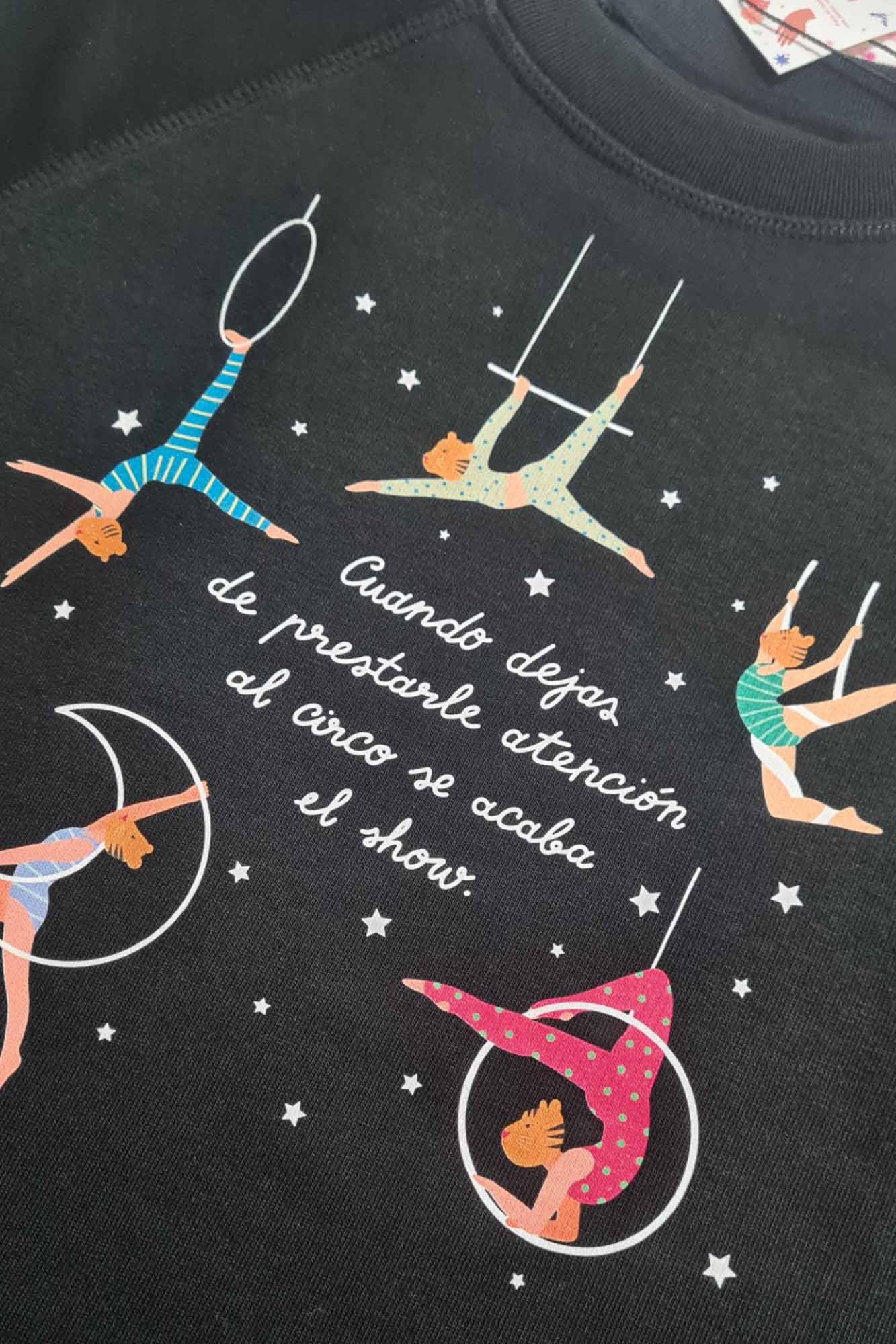 Sudadera negra de algodón CIRCO