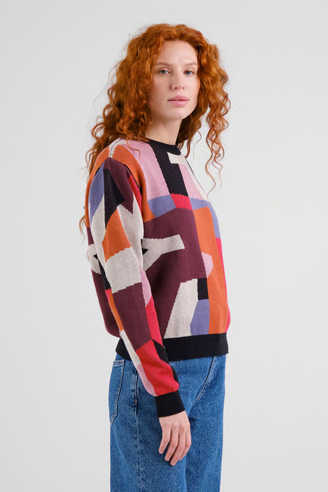 Sweater de algodón GOTS ARENDAL ABSTRACT
