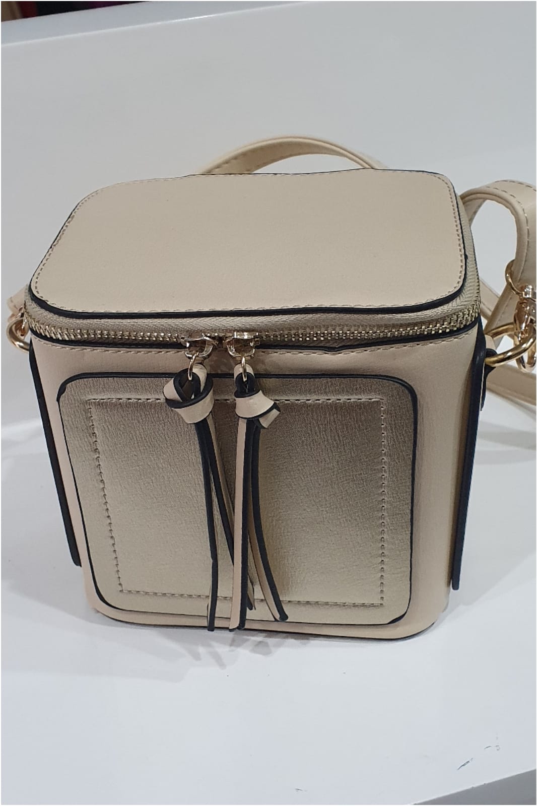 Bolso combinado cuadrado mujer - Imagen 7