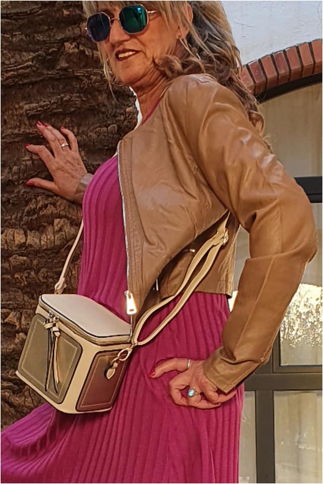 Bolso combinado cuadrado mujer - Imagen 4