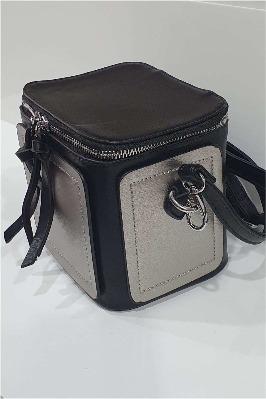 Bolso combinado cuadrado mujer - Imagen 6