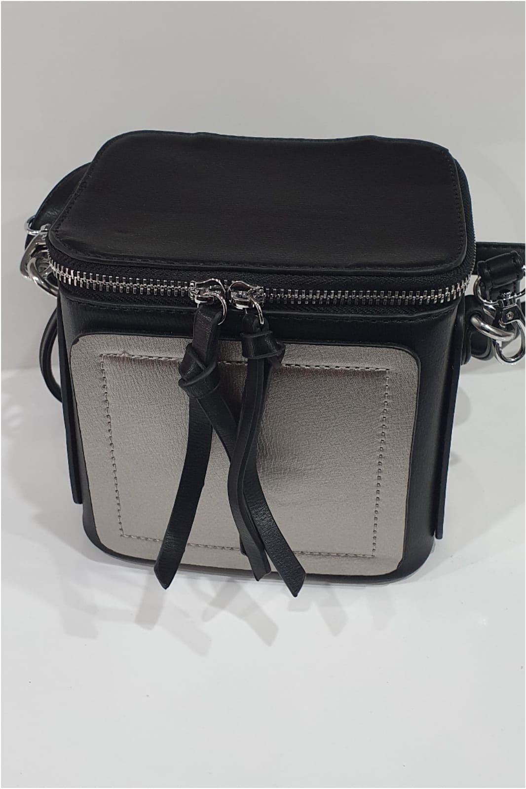 Bolso combinado cuadrado mujer - Imagen 5