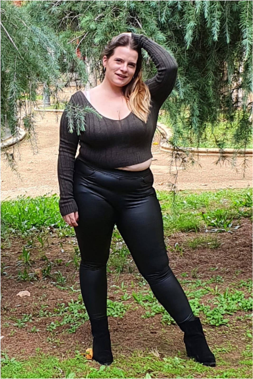 Pantalones mujer símil piel