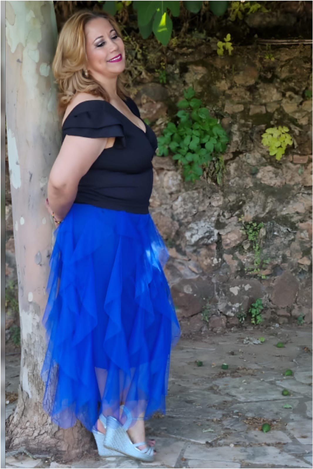 Falda mujer tul volantes