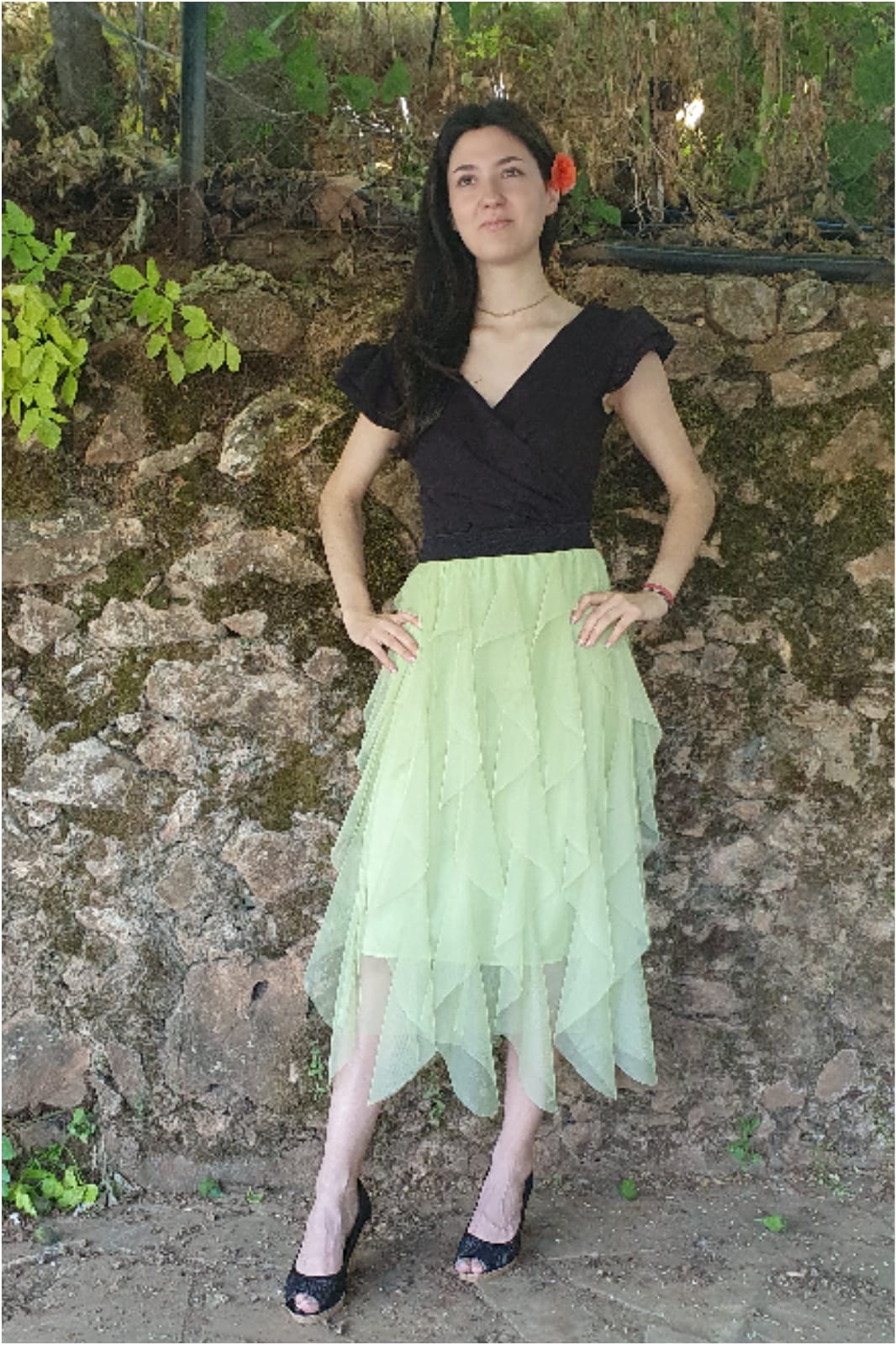 Falda mujer tul volantes - Imagen 4