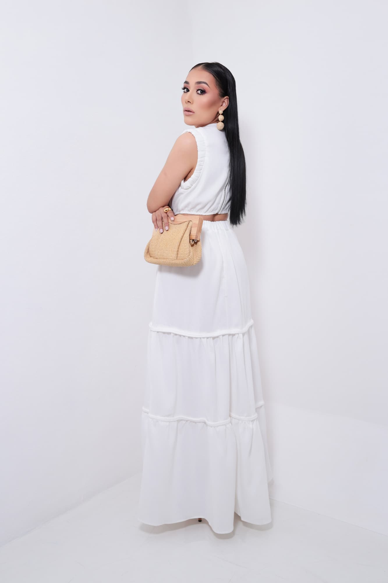 Maxi Vestido White P06944 - Imagen 3