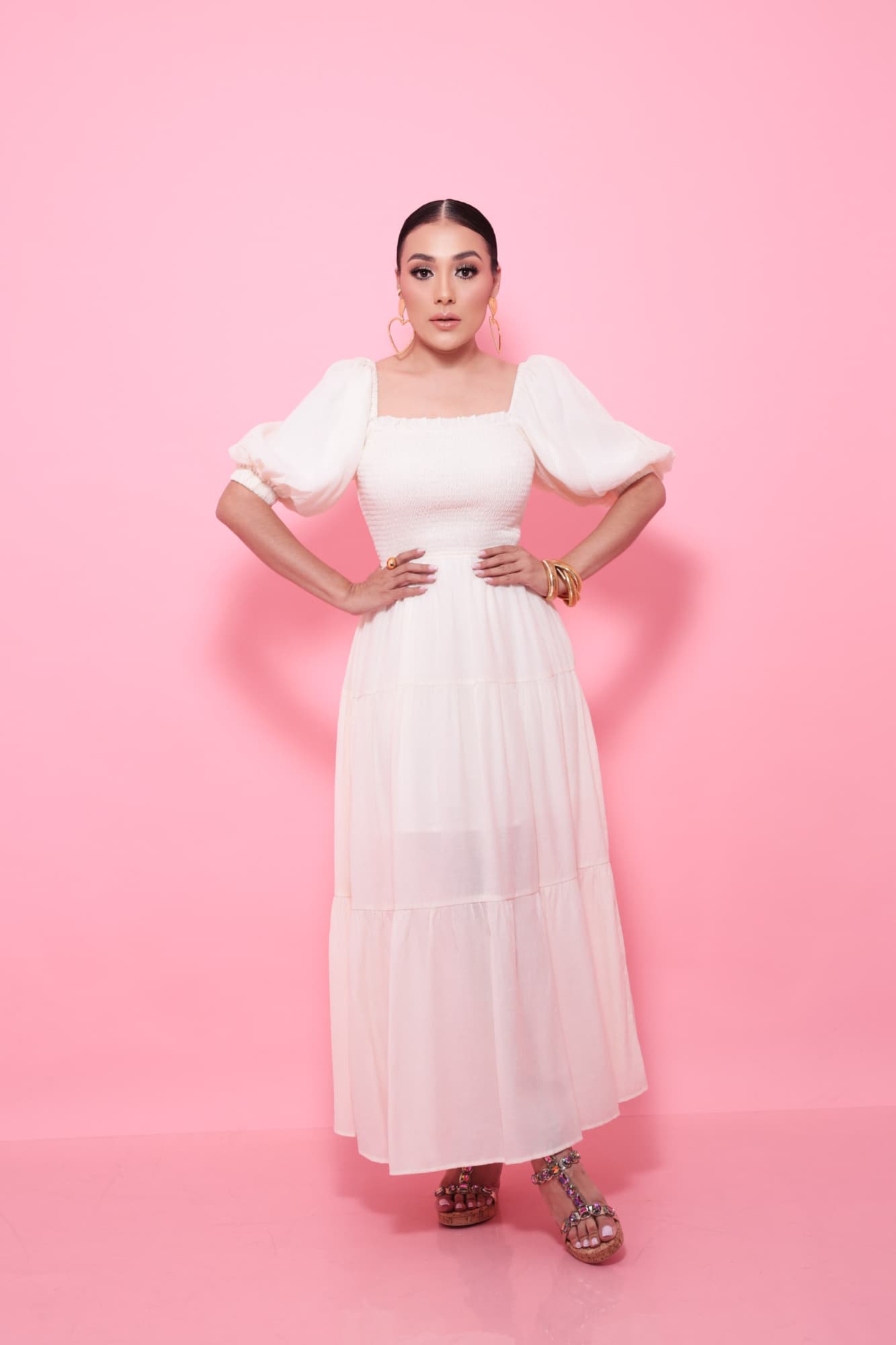 Maxi Vestido Crema P06928