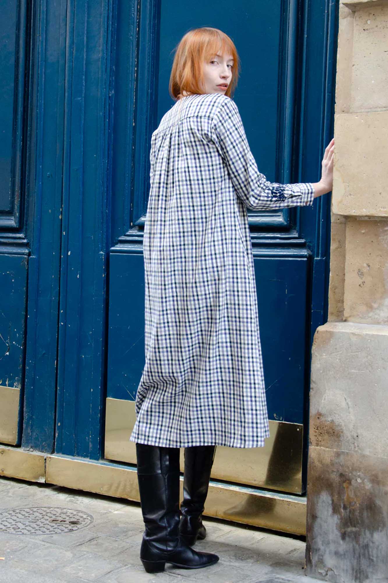 Vestido bordado de algodón FLORA - Imagen 4