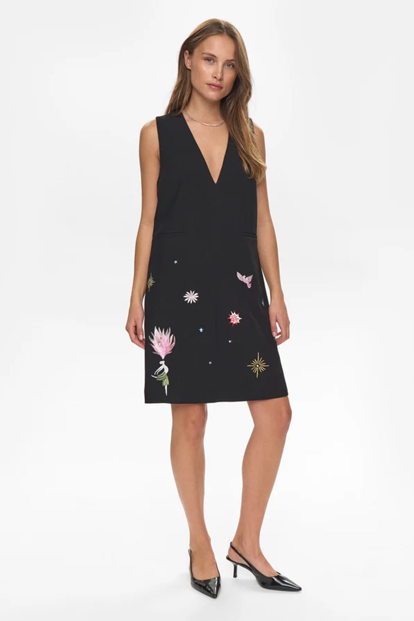 Vestido con escote pico NUALMUT