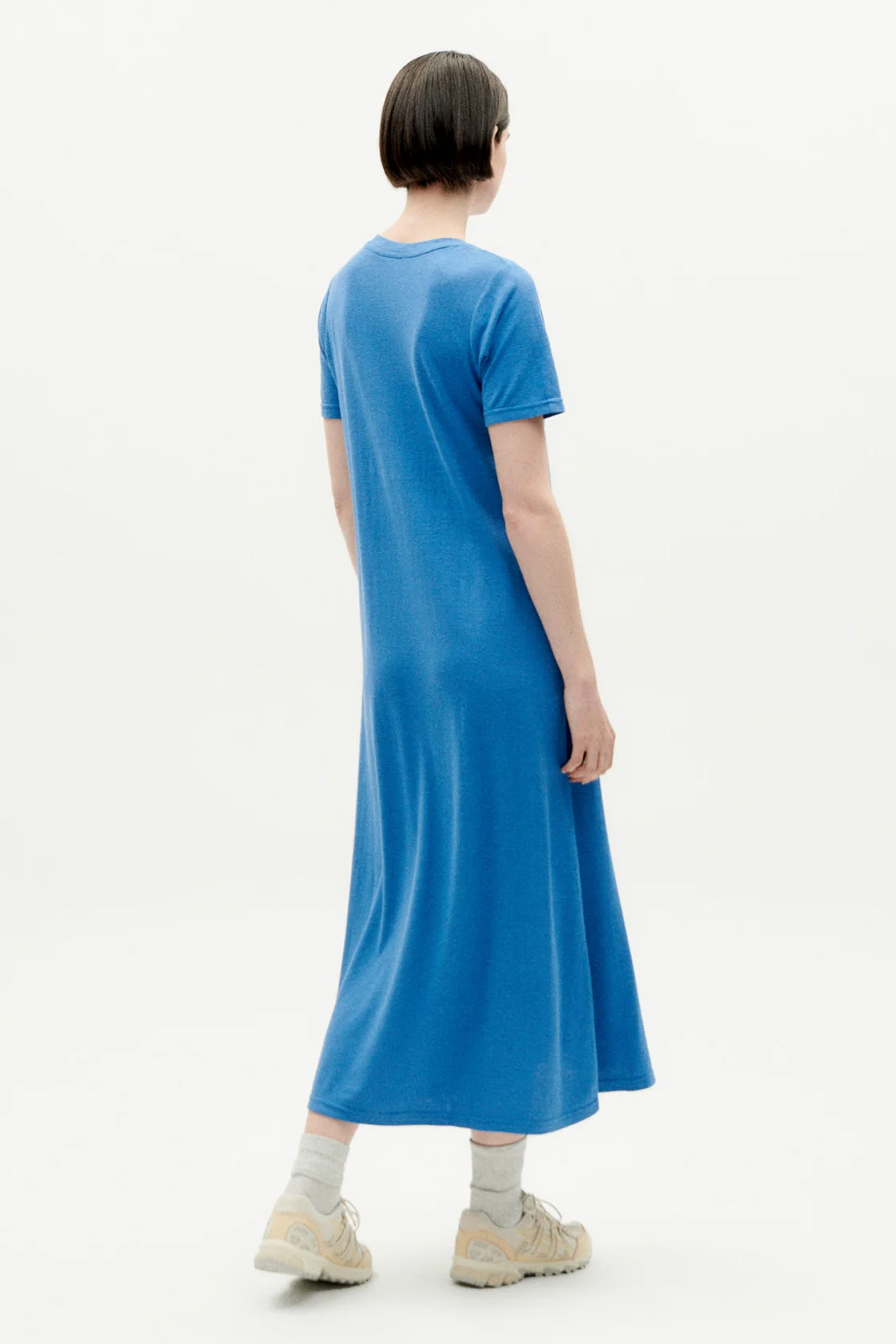 Vestido de cáñamo OUEME AZUL - Imagen 4