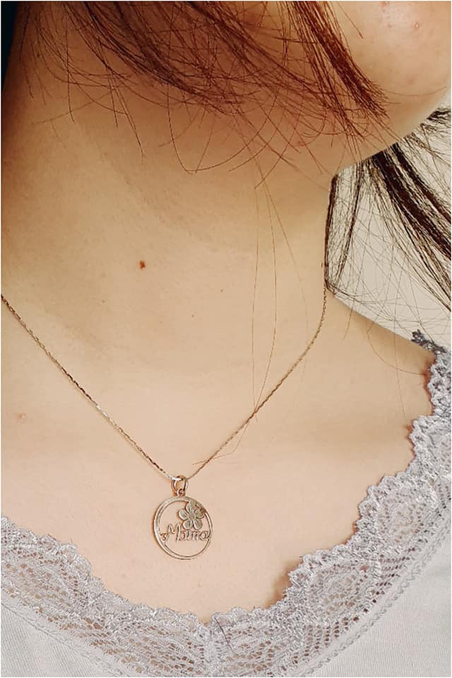 COLGANTE PLATA DE LEY FLOR MAMÁ