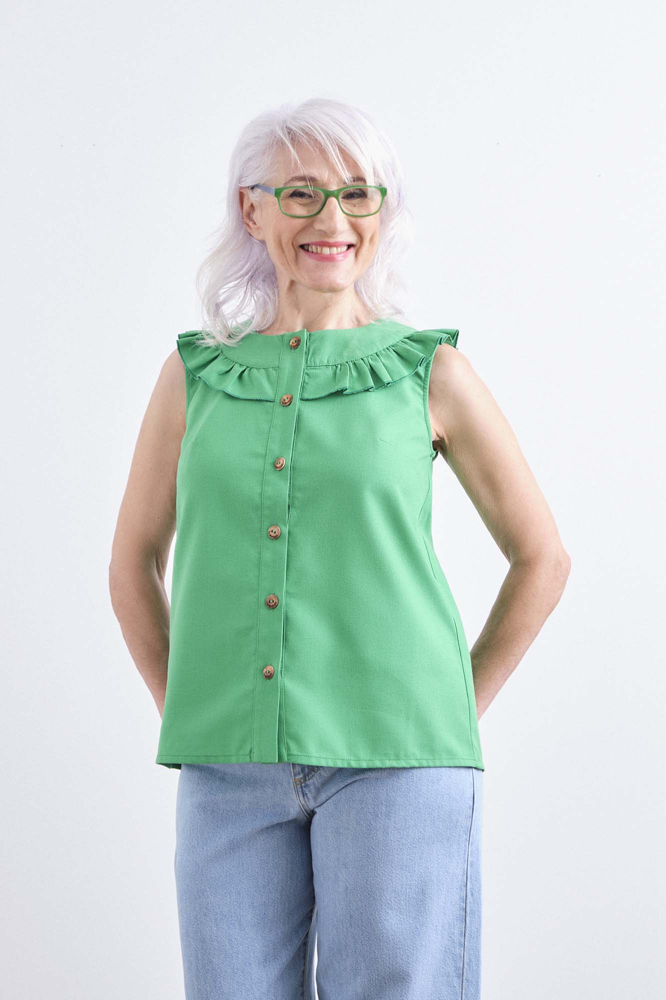 Camisa con volante PRADO