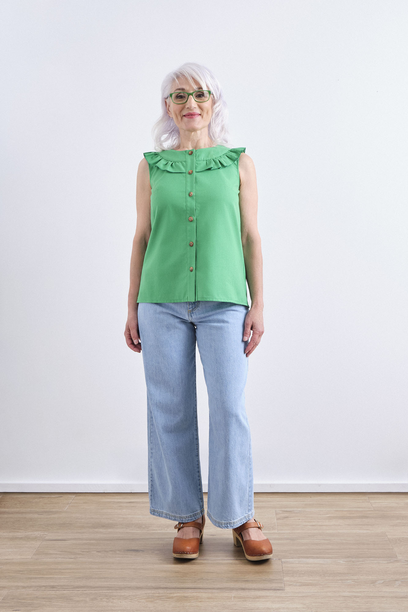 Camisa con volante PRADO