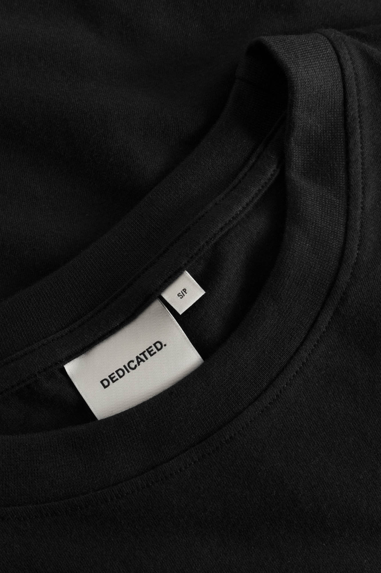 Camiseta básica de algodón orgánico VADSTANA BLACK