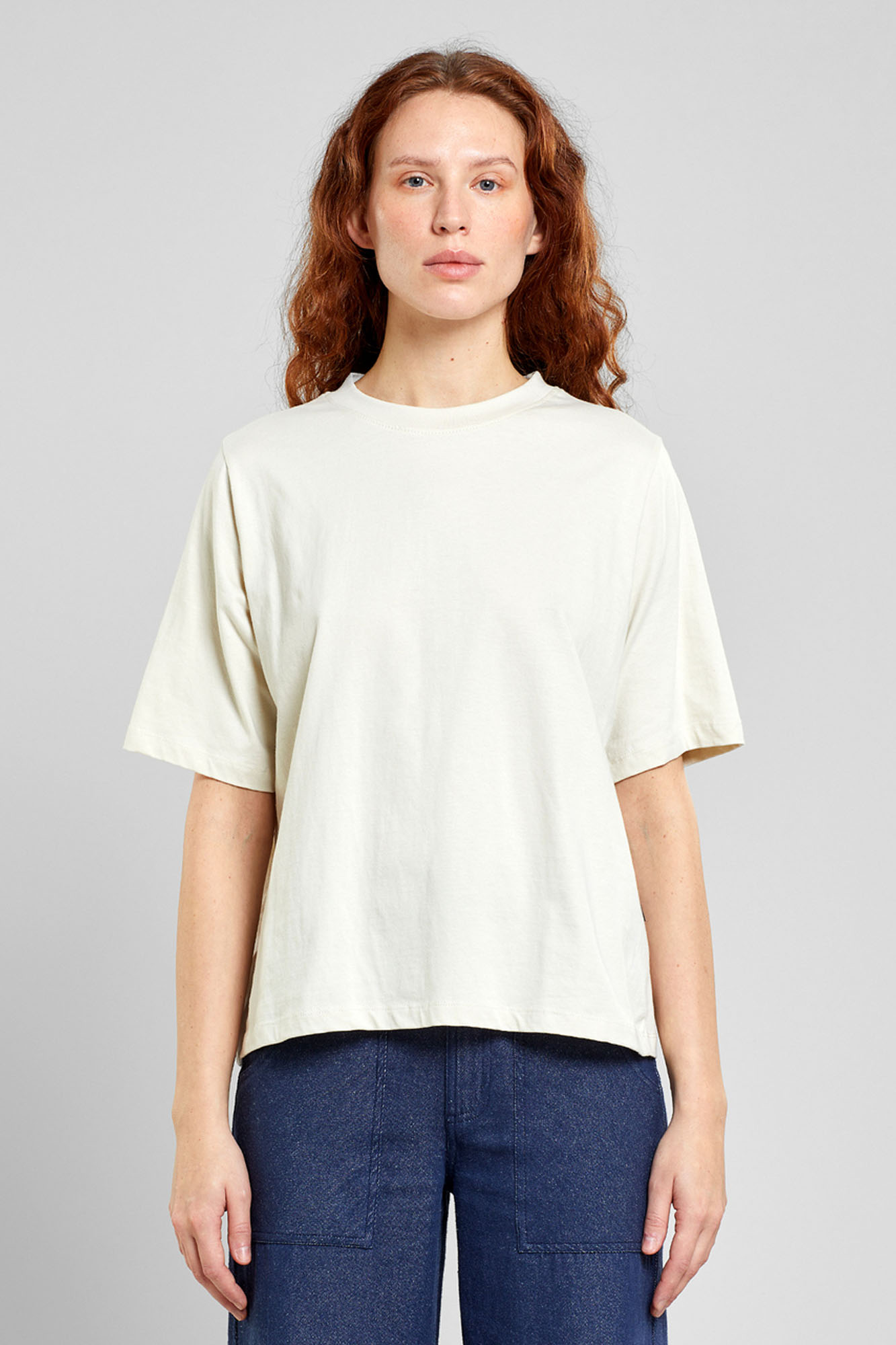 Camiseta básica de algodón orgánico VADSTANA WHITE