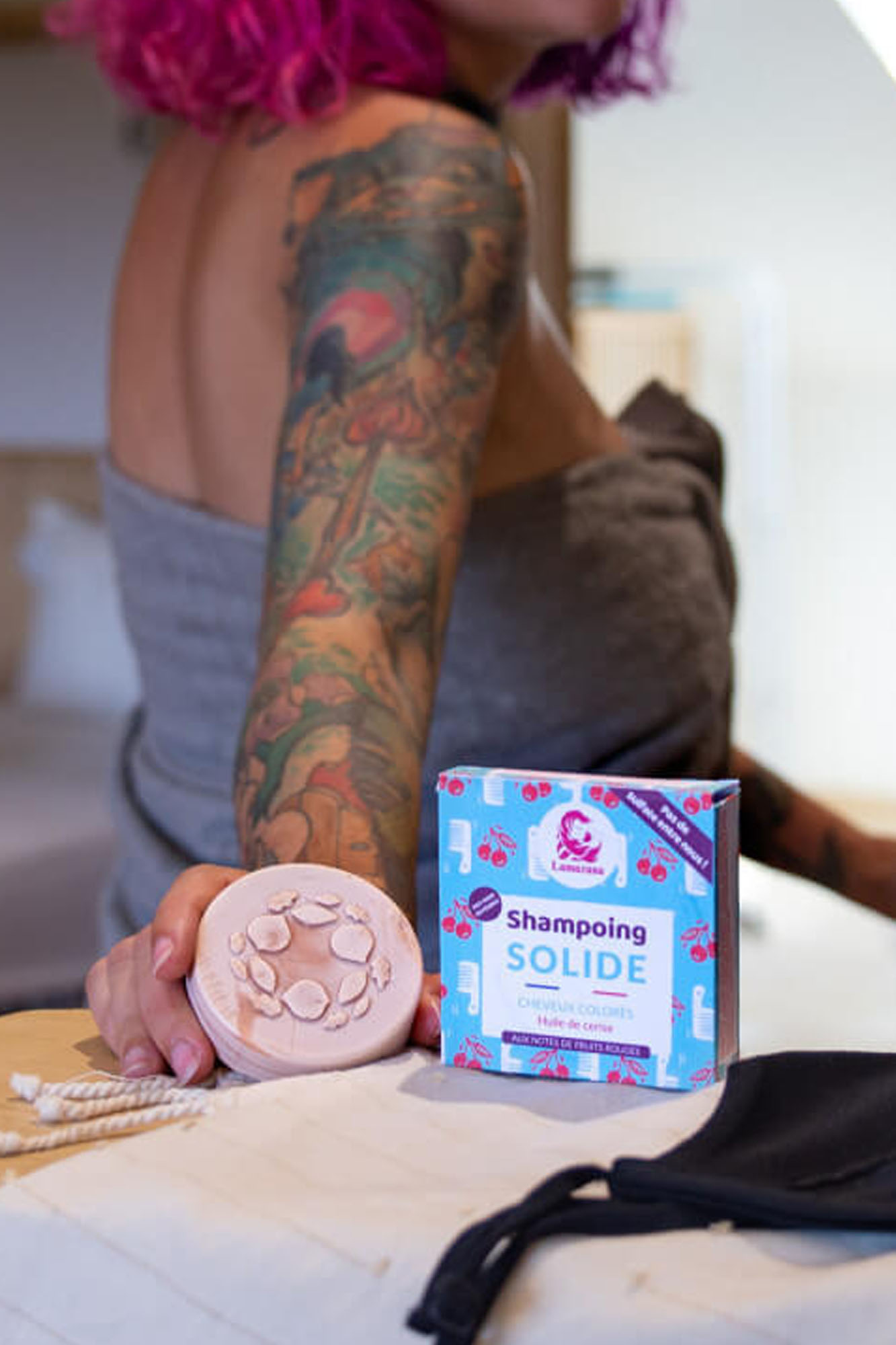 Champú sólido para cabello teñido CHERRY OIL