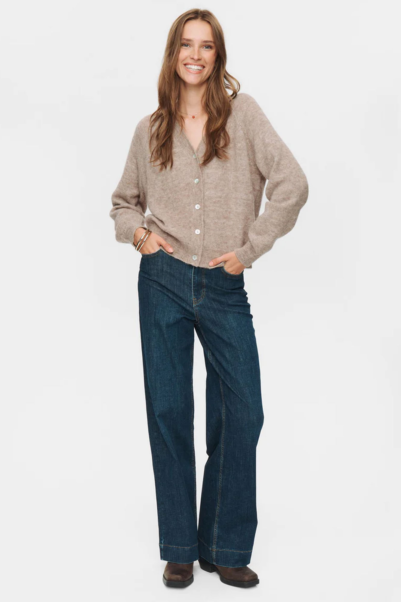 Chaqueta de punto NURIETTE TAUPE