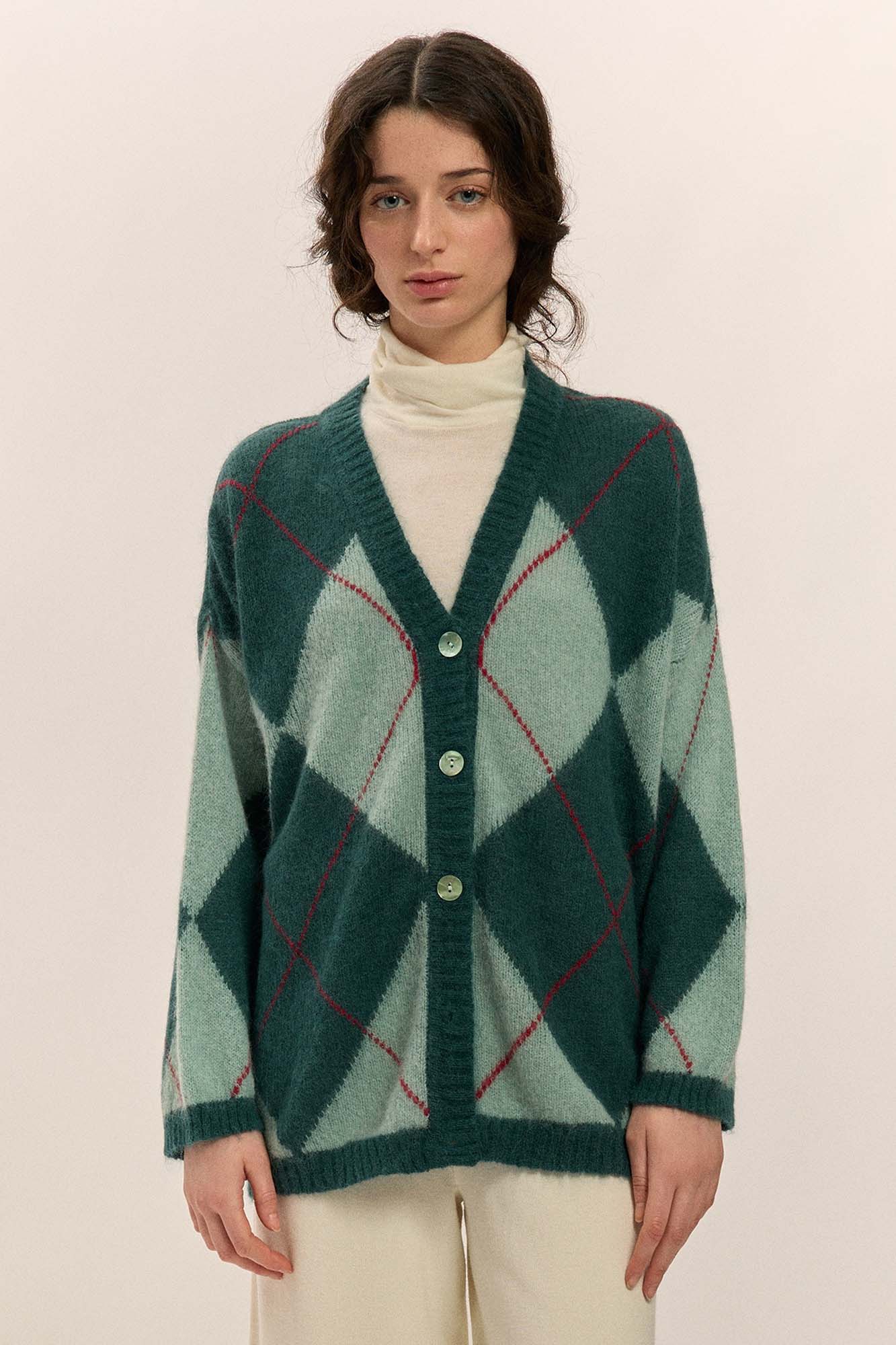 Chaqueta de punto ROMBOS HIEDRA