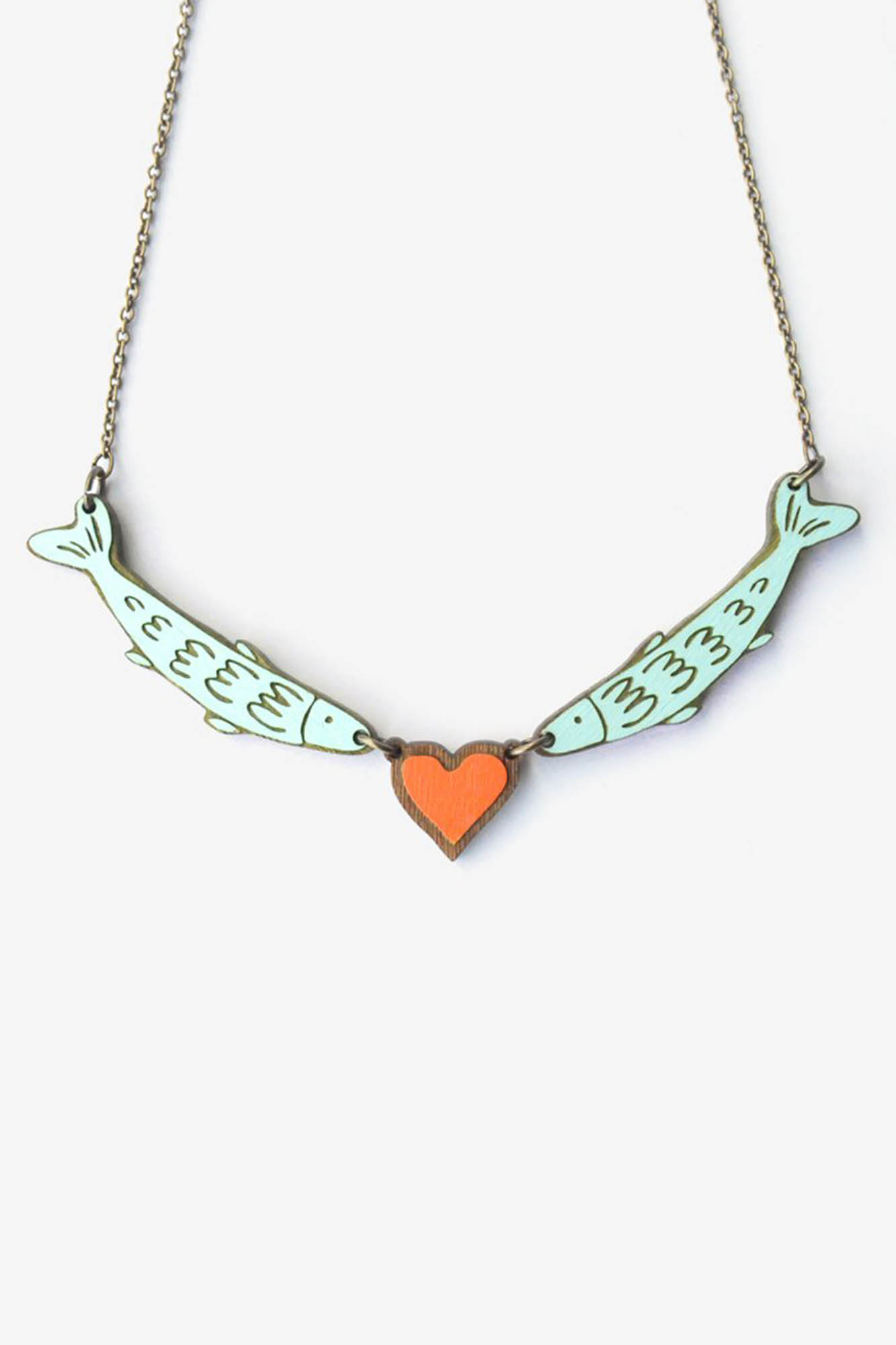 Materia Rica Collar peces de madera – LOVE FISH