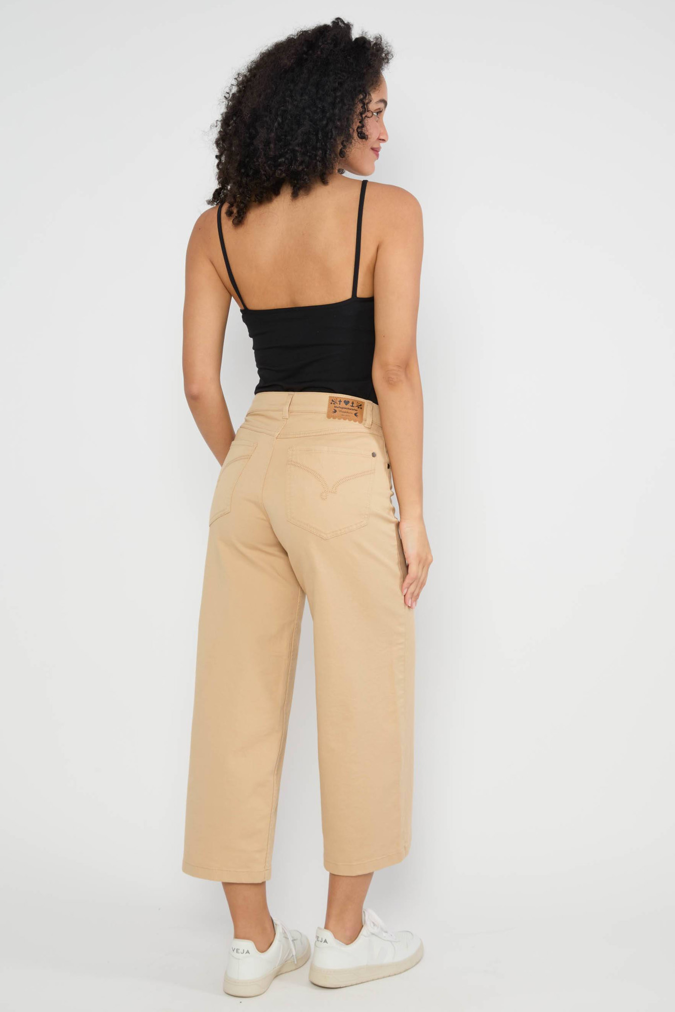 Pantalón vaquero culotte HARMONY BEIGE