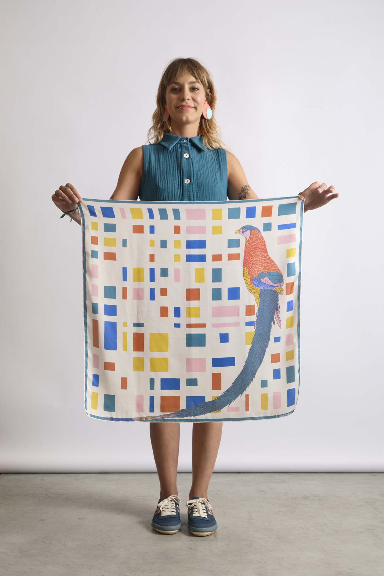 Pañuelo estampado PAXARO