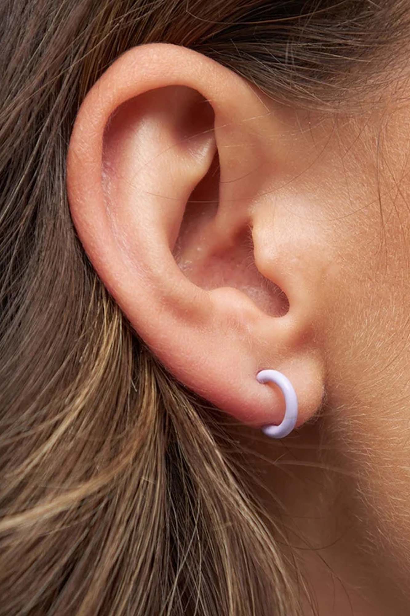 Pendiente aro 1 pieza COLOR HOOP PURPLE