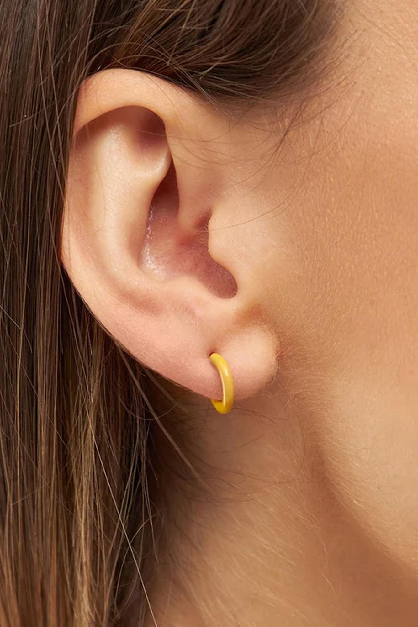 Pendiente aro 1 pieza COLOR HOOP YELLOW