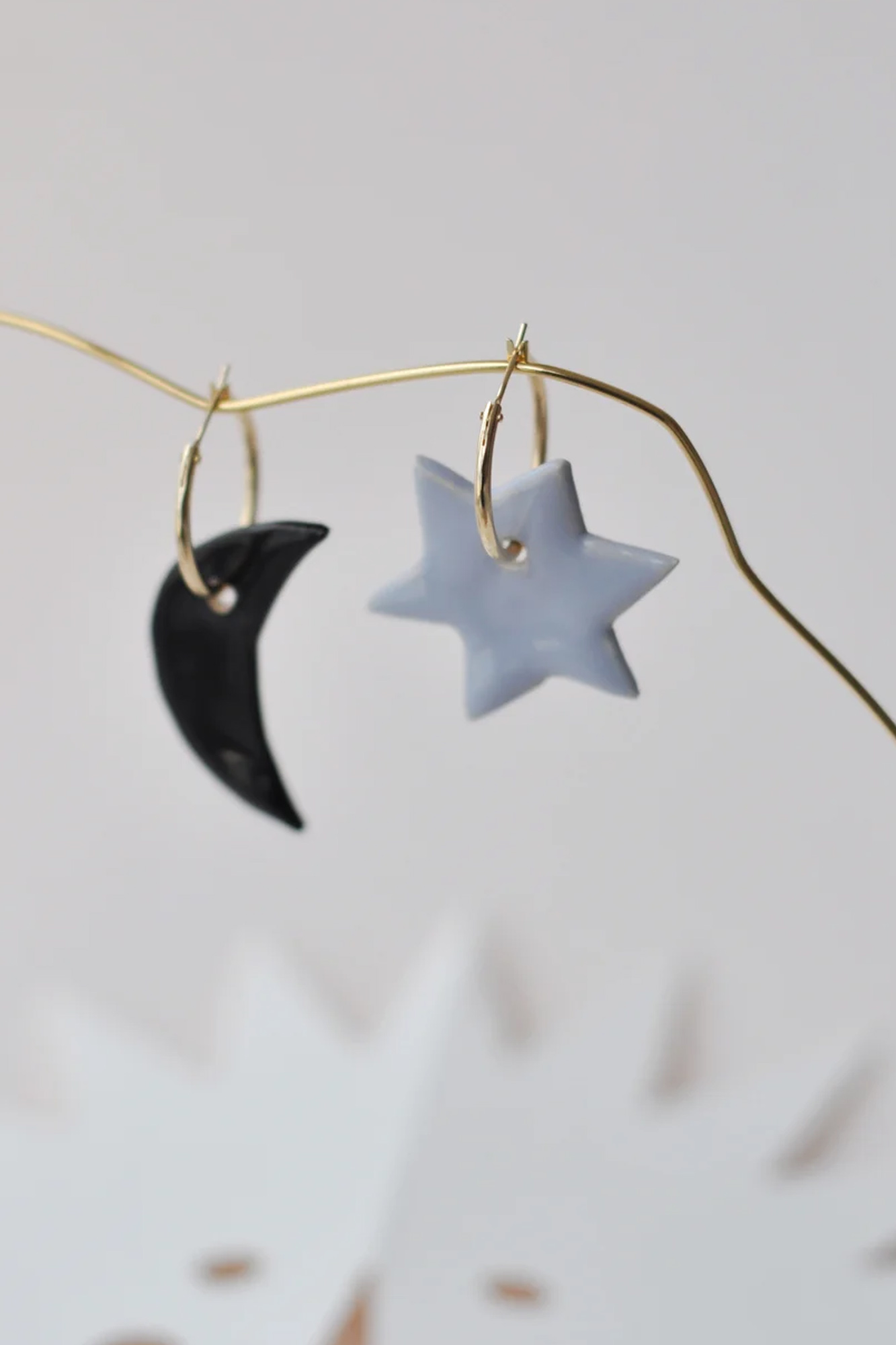 Pendientes de cerámica ASTRO XL BICOLOR