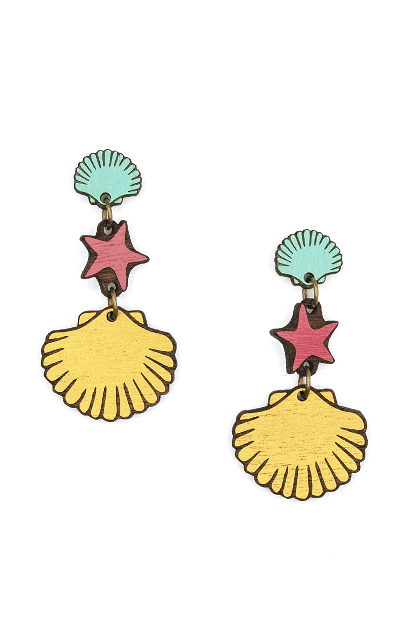 Pendientes de madera SUMMER TREASURES