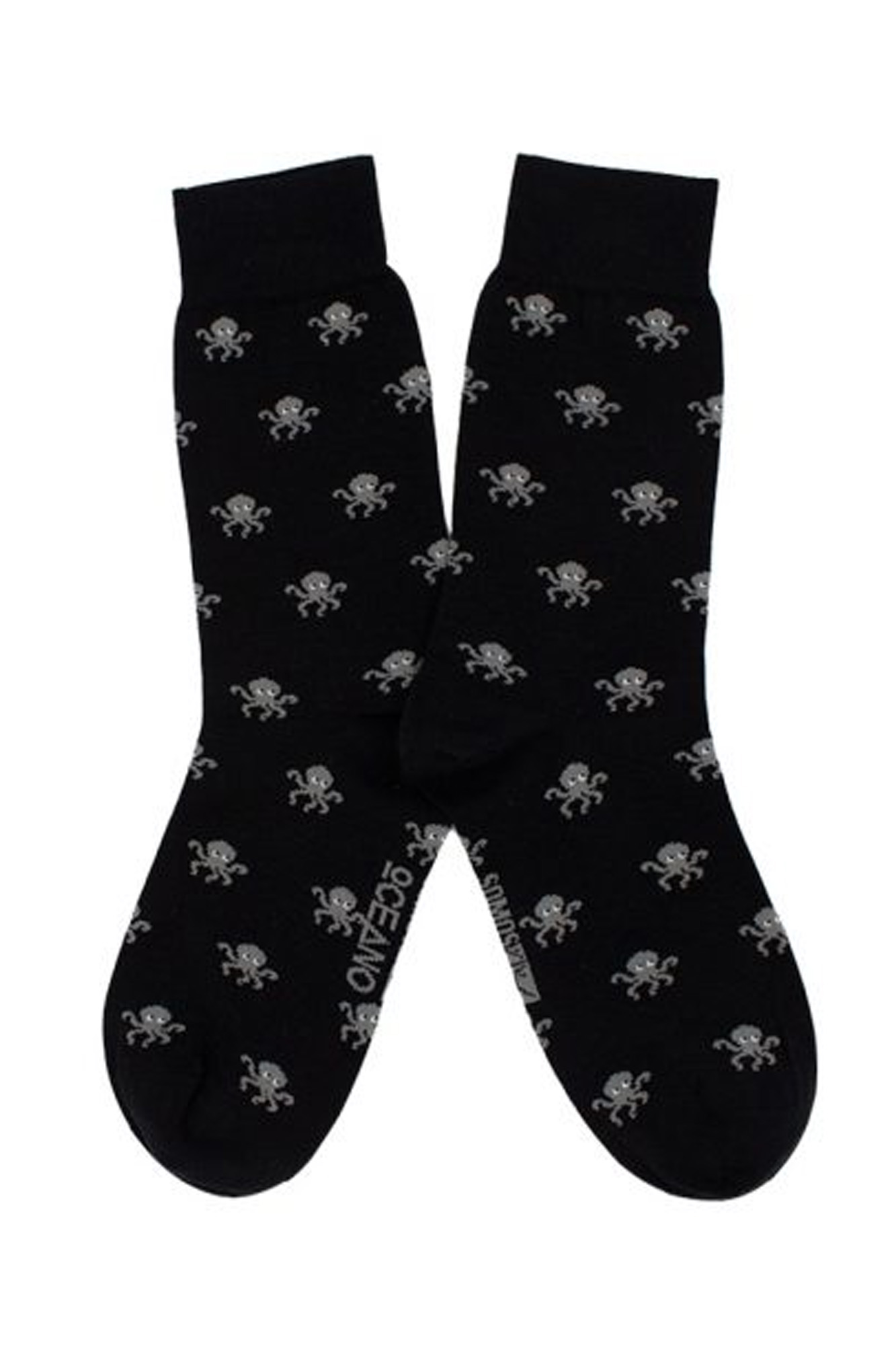 SOMOSOCEANO calcetines PULPOS NEGRO