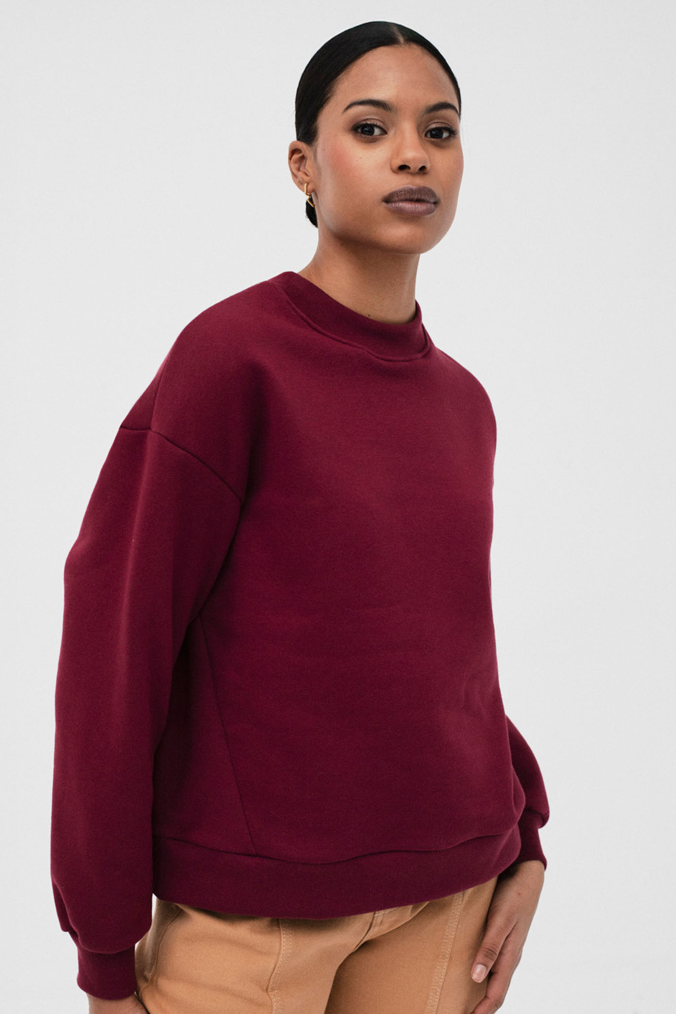 Sudadera con mensaje CIMADEVILA granate