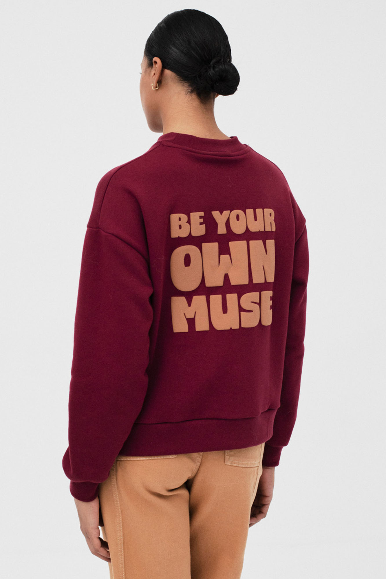 Sudadera con mensaje CIMADEVILA granate