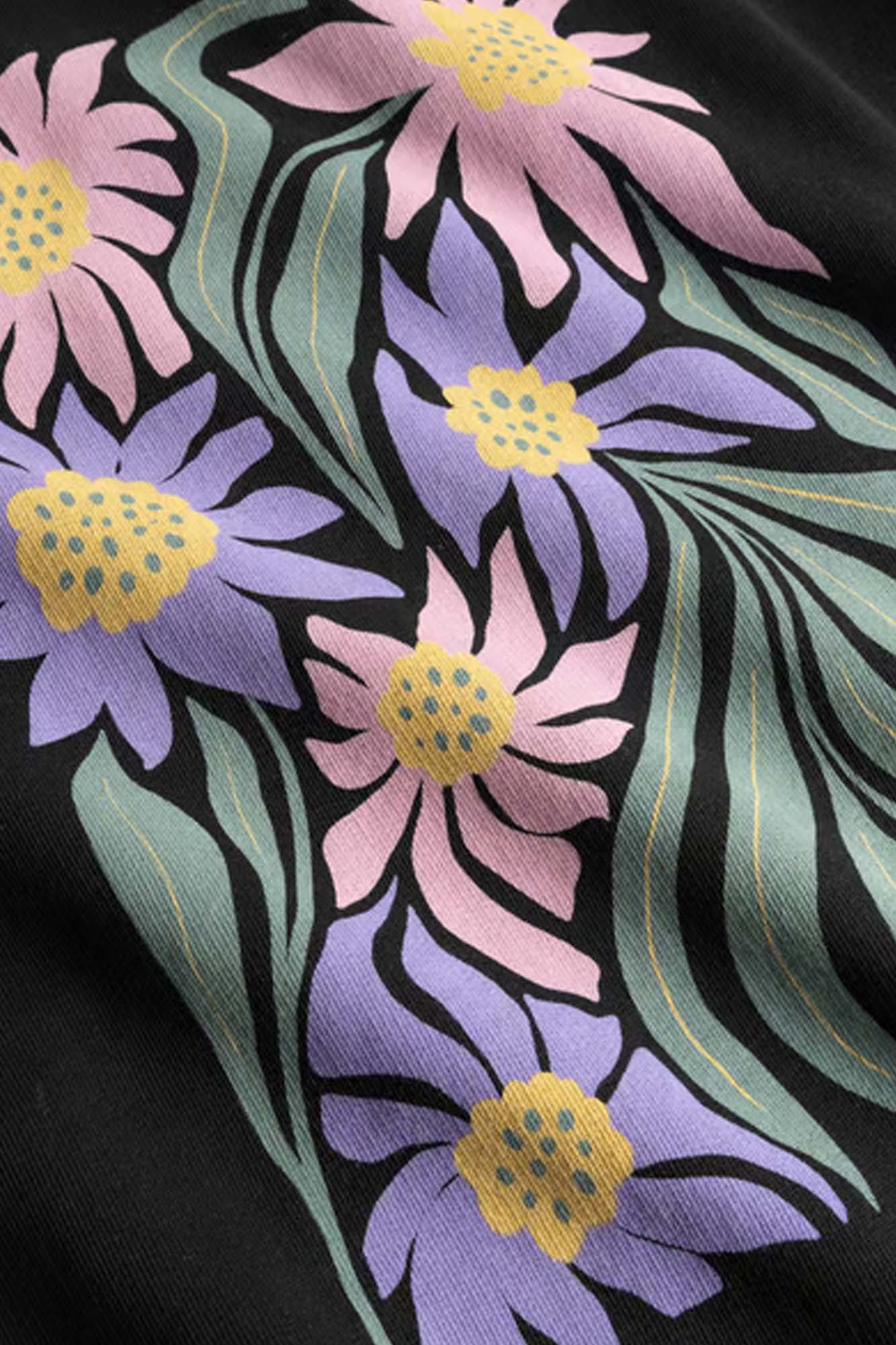 Sudadera de algodón orgánico DAISY BLACK