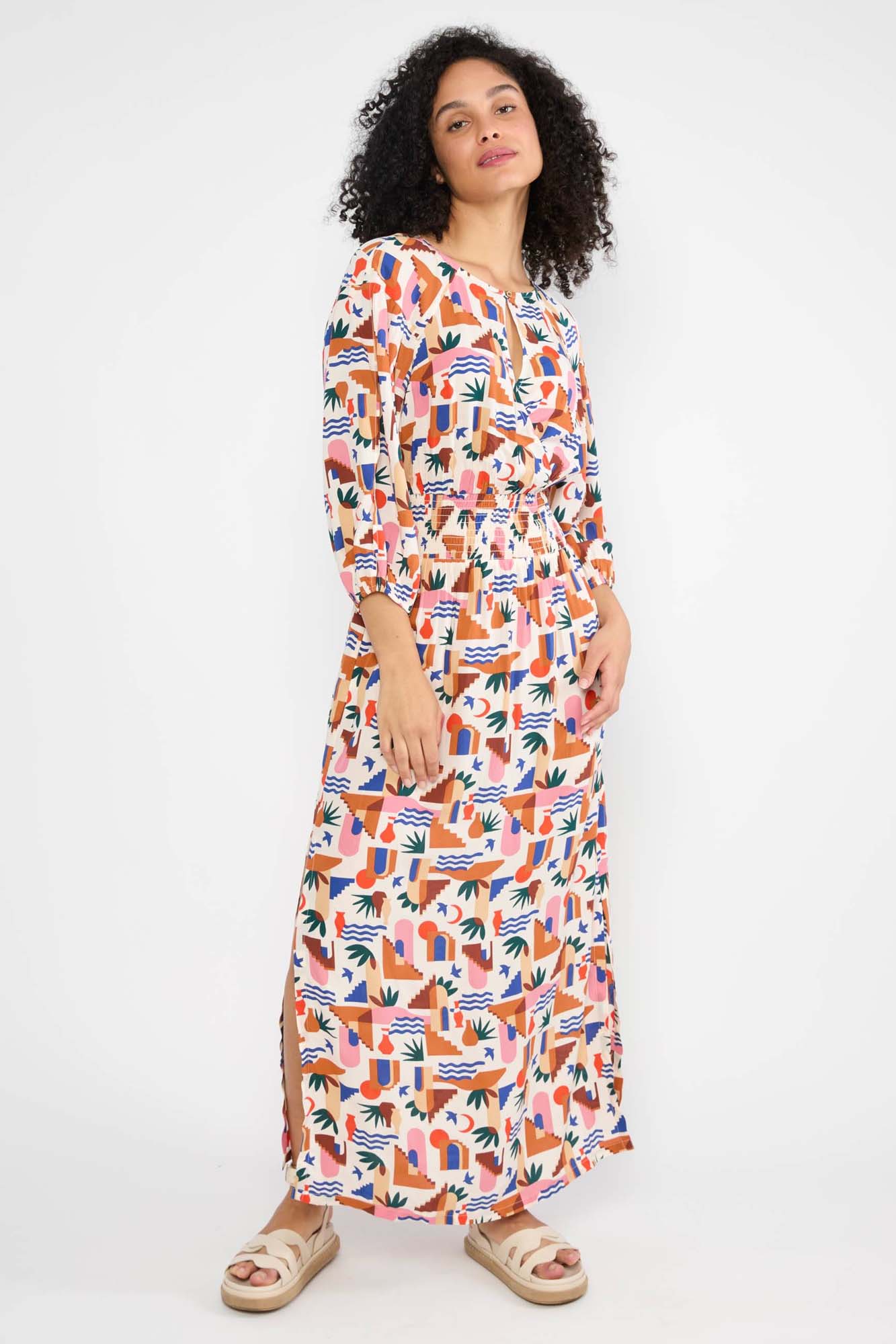 Vestido largo estampado OHO KI BOHO